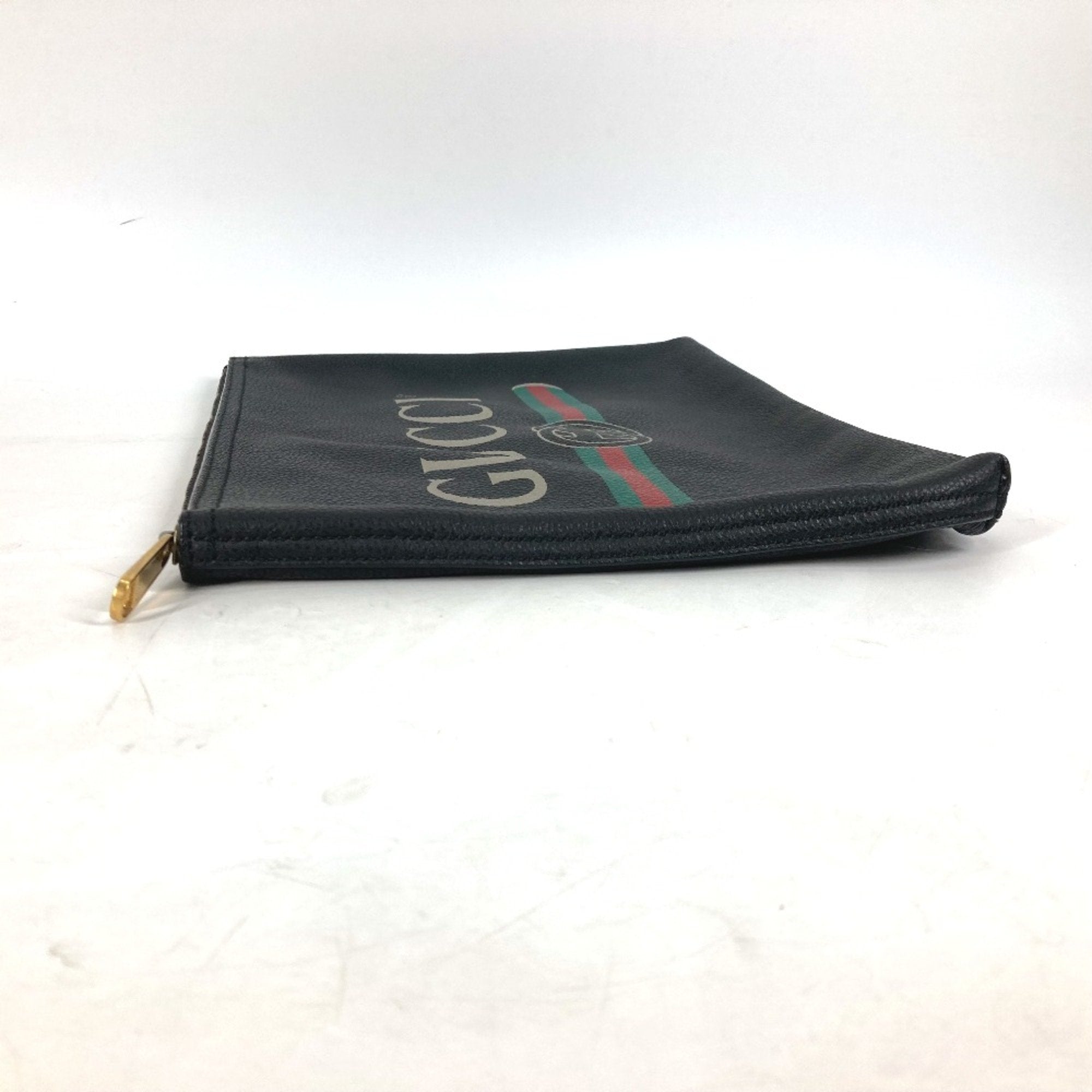 Gucci Black Leather Clutch Bag (Pre-Owned)