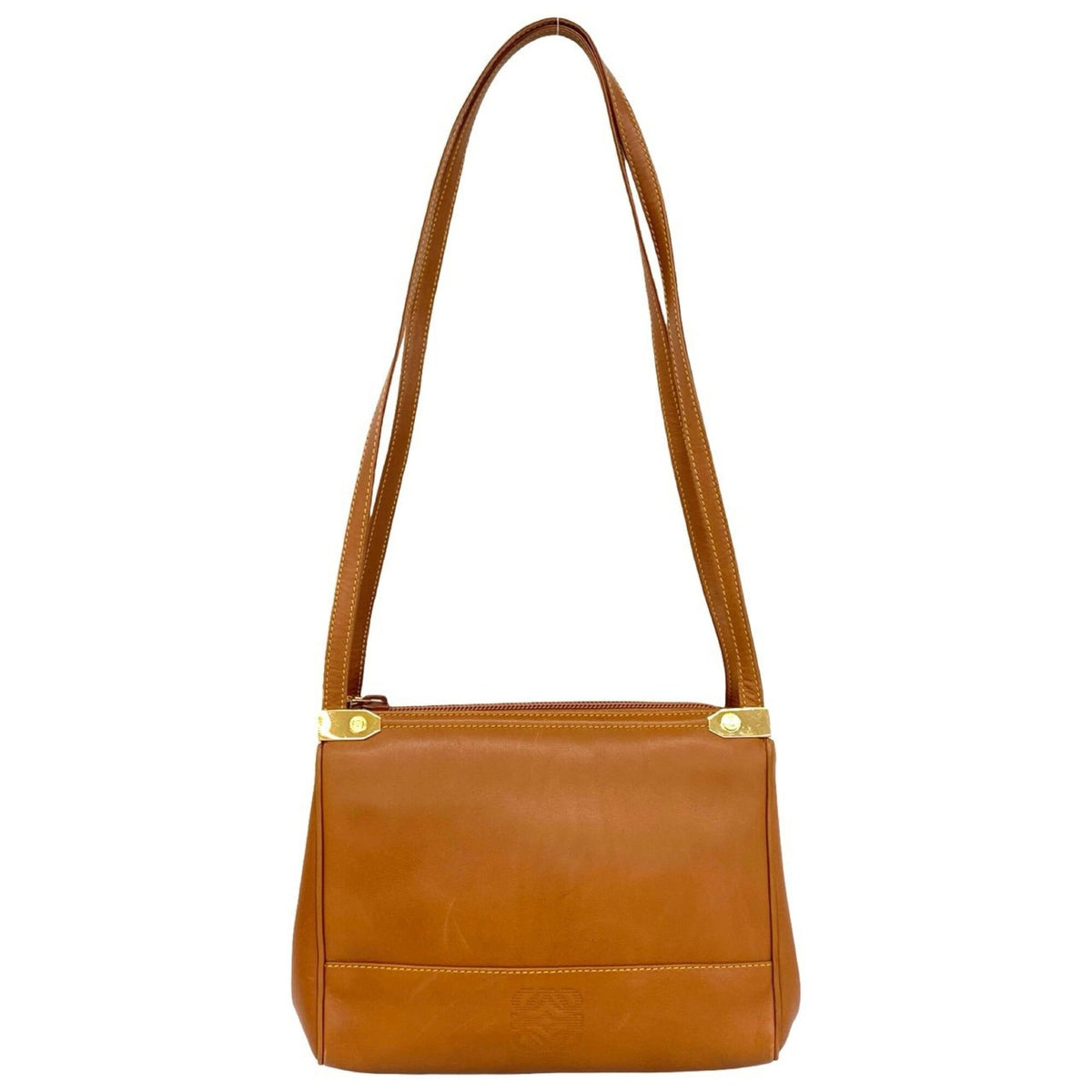 Loewe Brown Leather Shoulder Bag Tote Bag (Pre-Owned)