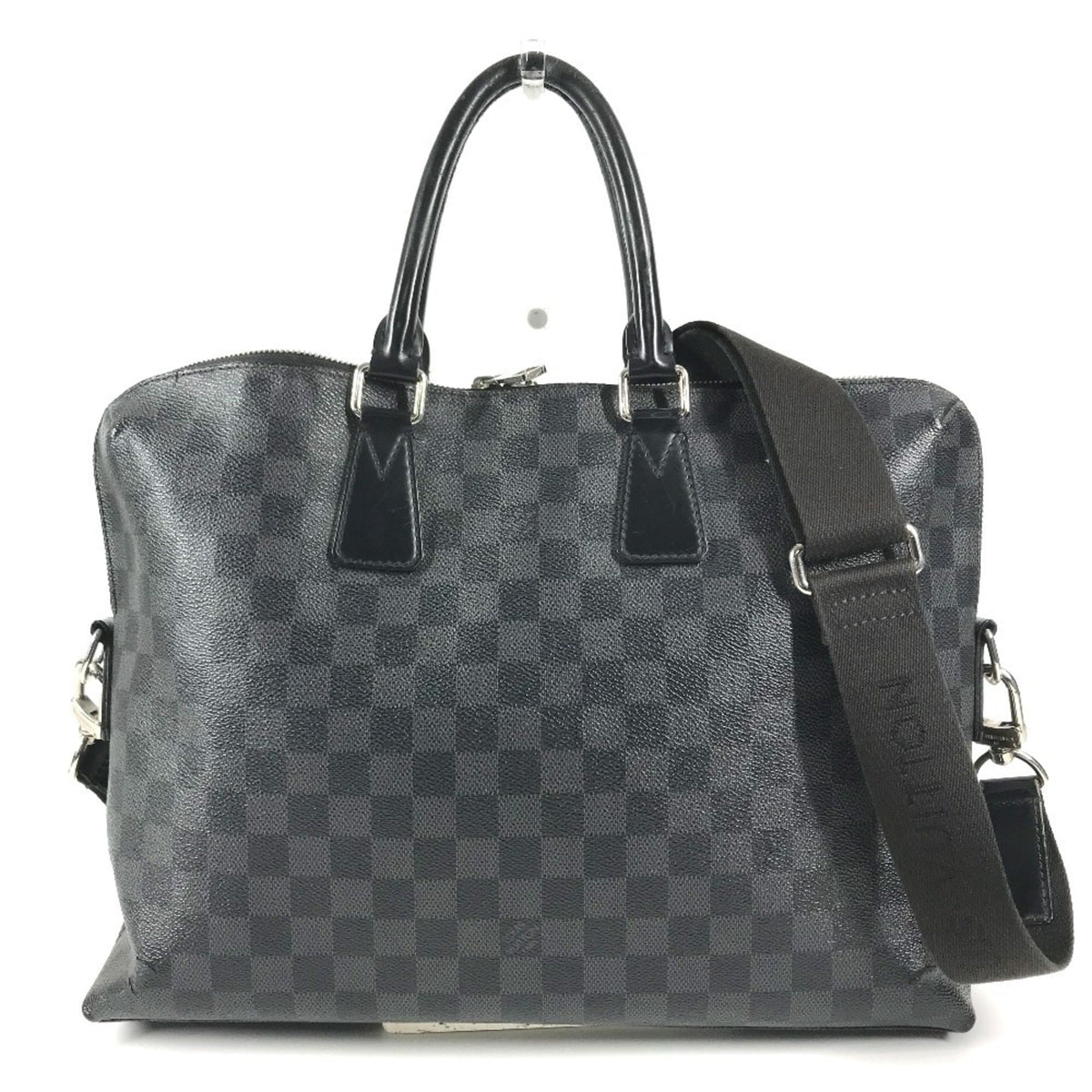 Louis Vuitton Black Damier Graphite Canvas Briefcase Handbag (Pre-Owned)