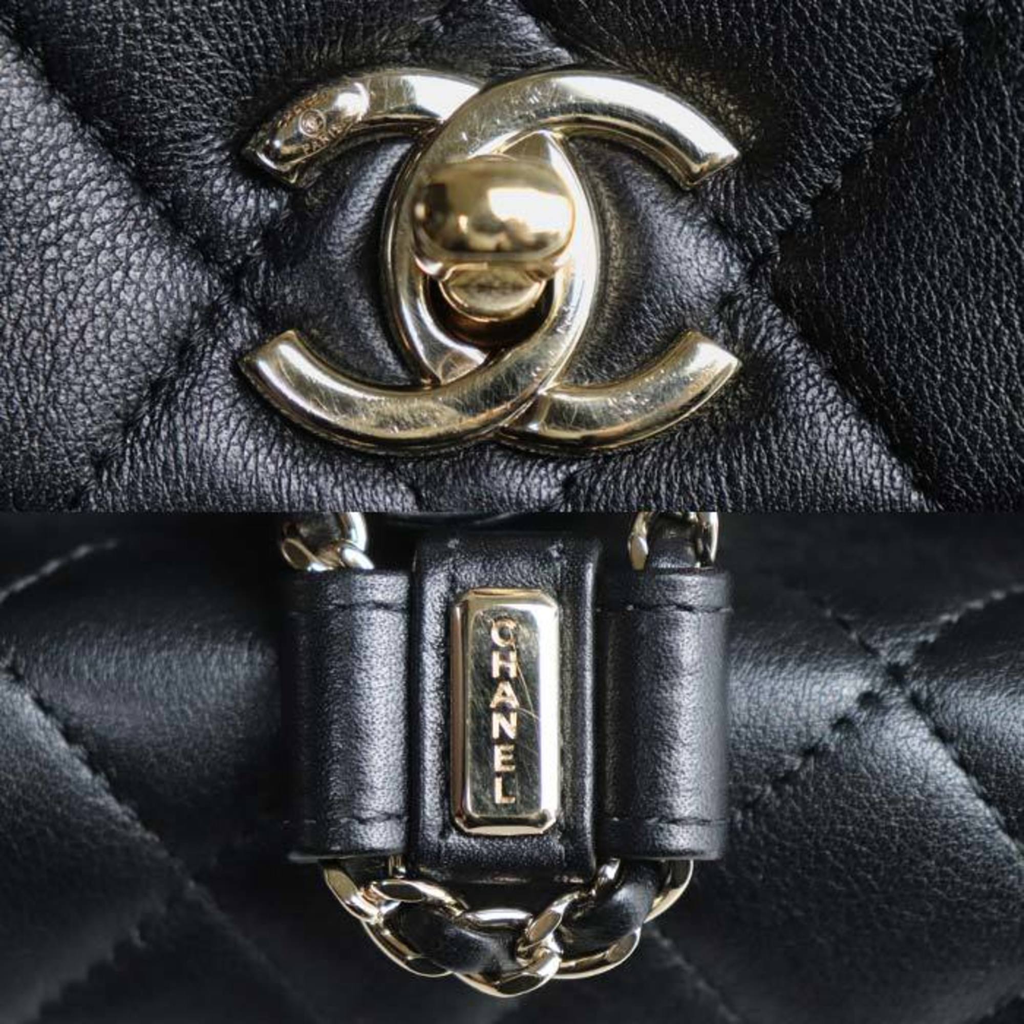 Chanel Black Leather Backpack (Pre-Owned)