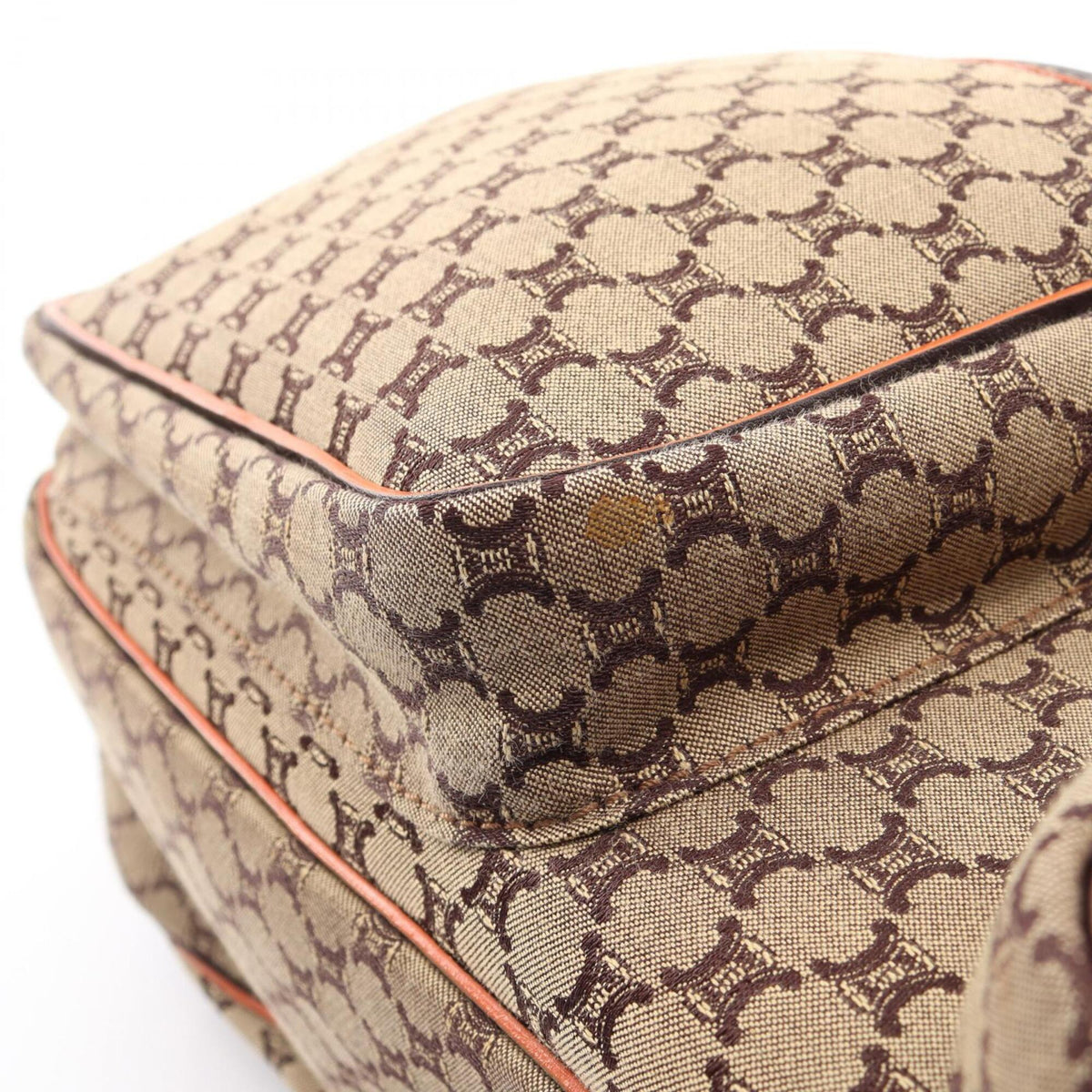 Celine Beige Brown Canvas Leather Handbag Shoulder Bag (Pre-Owned)