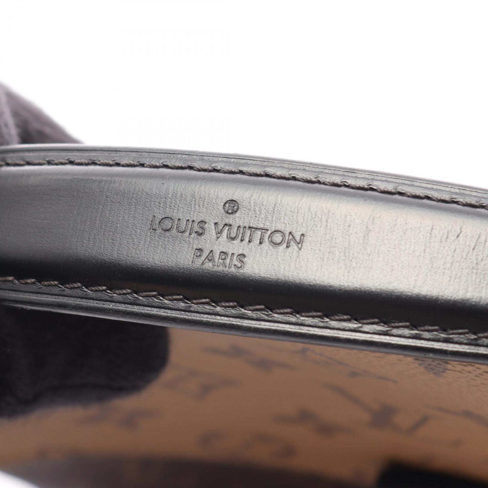Louis Vuitton Monogram Reverse Black Brown Coated Canvas Handbag Pochette (Pre-Owned)