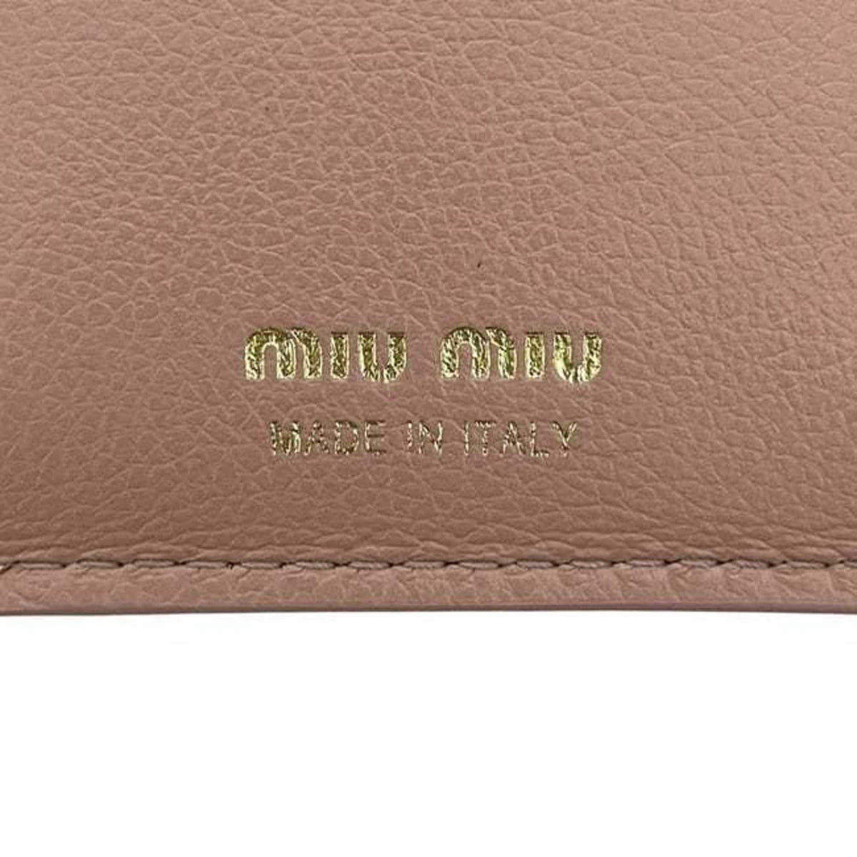 Miu Miu Pink Leather Wallet (Tri-Fold) (Pre-Owned)