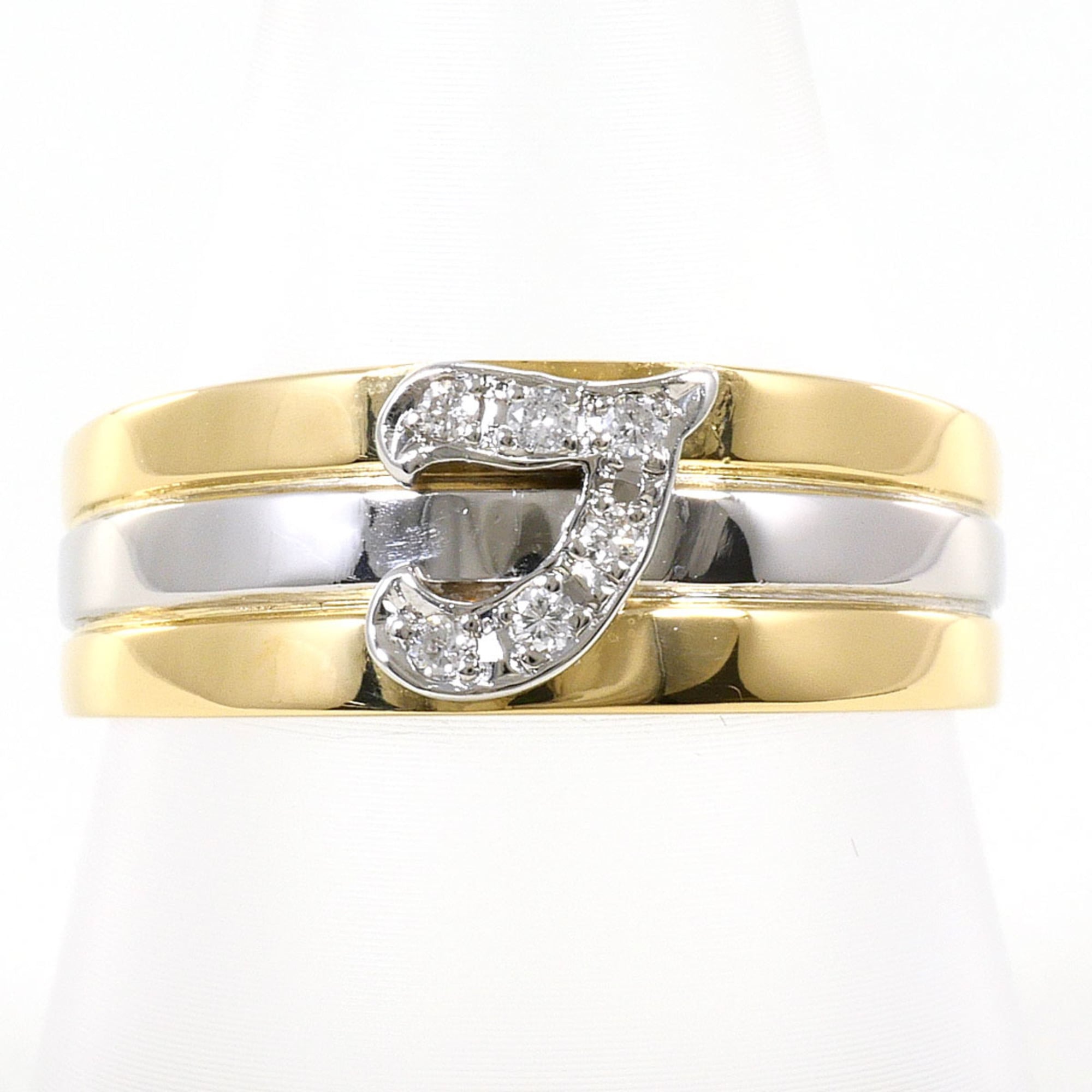 Unbranded Platinum Yellow Gold Yellow Gold (18K) Platinum 900 Band Ring (Pre-Owned)