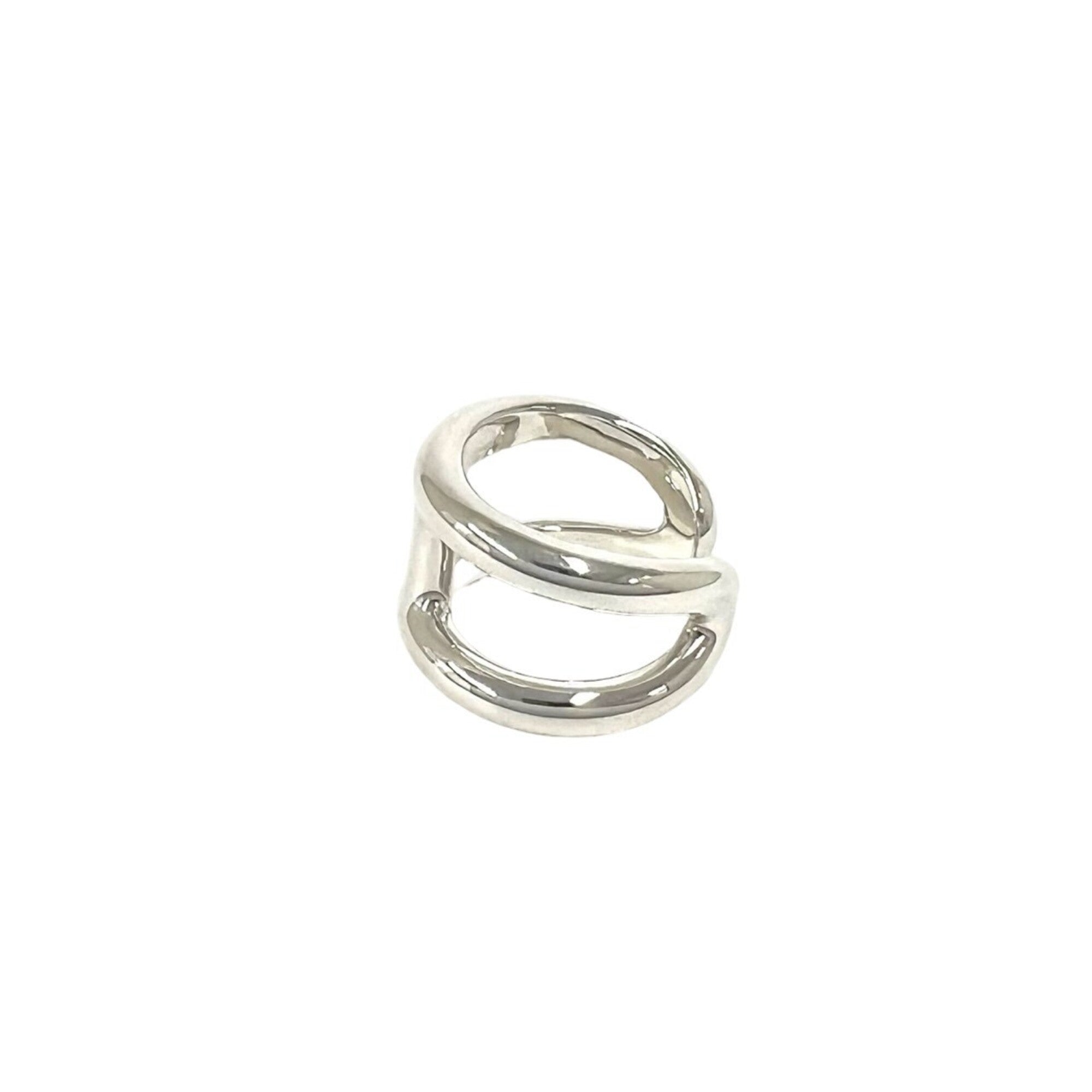 Hermes Silver Silver 925 Band Ring (Pre-Owned)