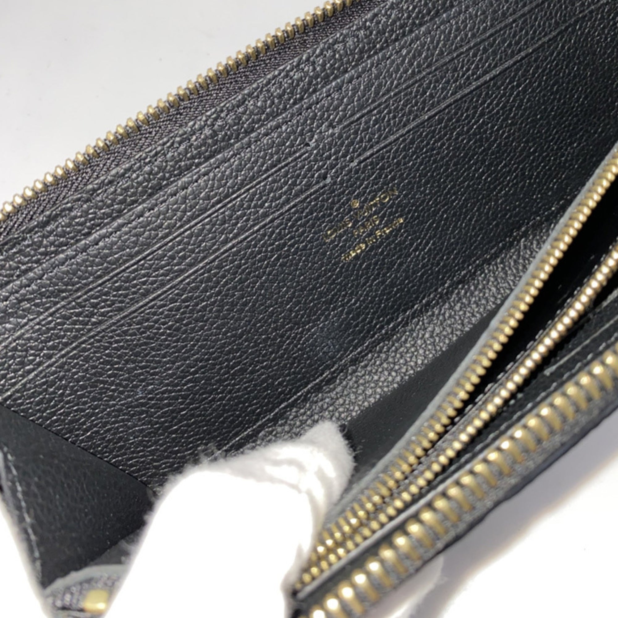Louis Vuitton Empreinte Black Leather Long Wallet (Bi-Fold) (Pre-Owned)