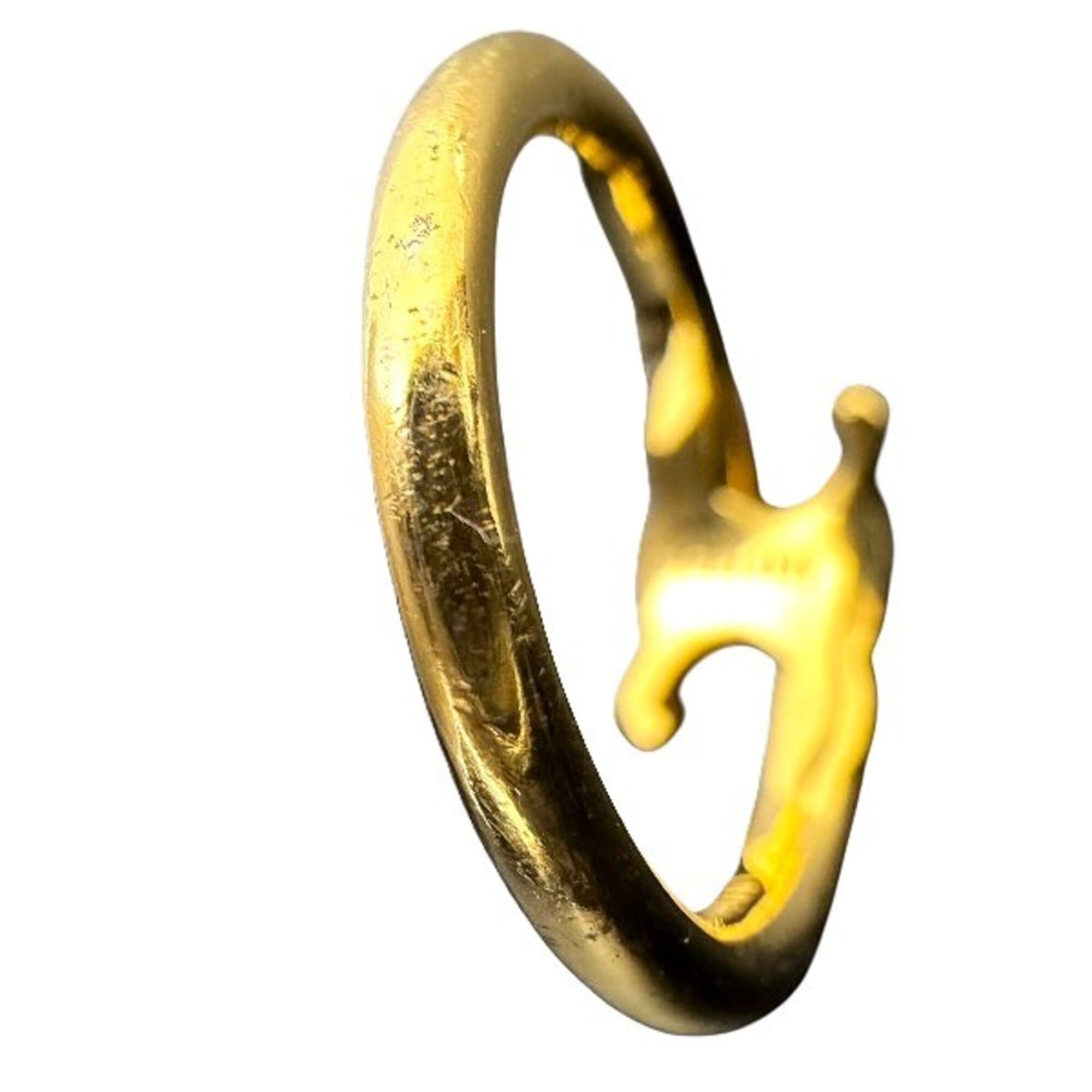 Celine Gold Gold Plating Band Ring (Pre-Owned)