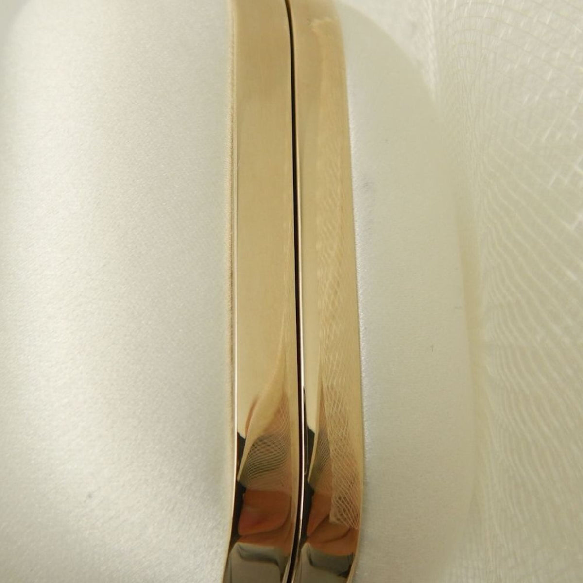 Jimmy Choo Off-White Satin Clutch Bag (Pre-Owned)