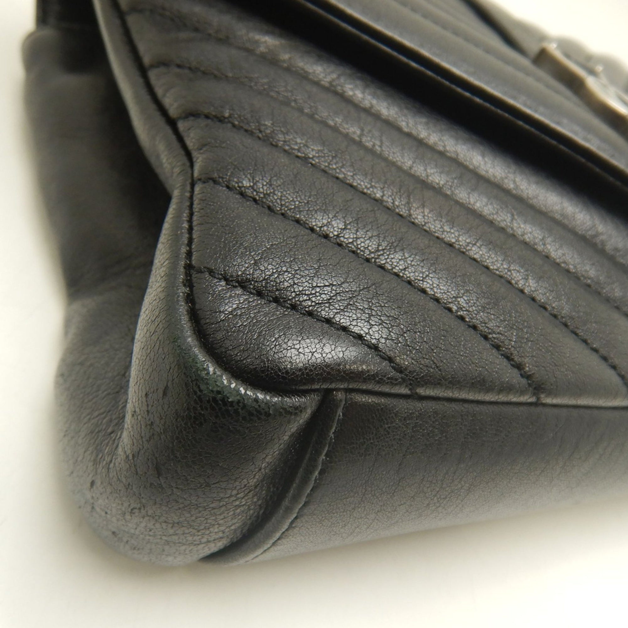 Yves Saint Laurent Black Leather Handbag School Bag (Pre-Owned)