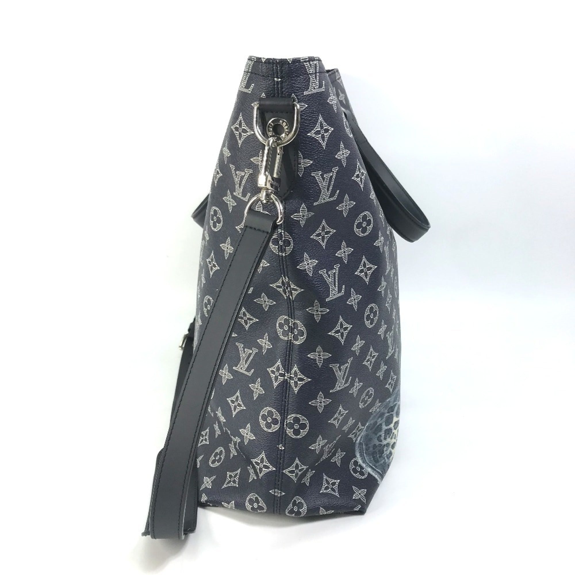 Louis Vuitton Monogram Savane Navy Shoulder Bag Tote Bag (Pre-Owned)