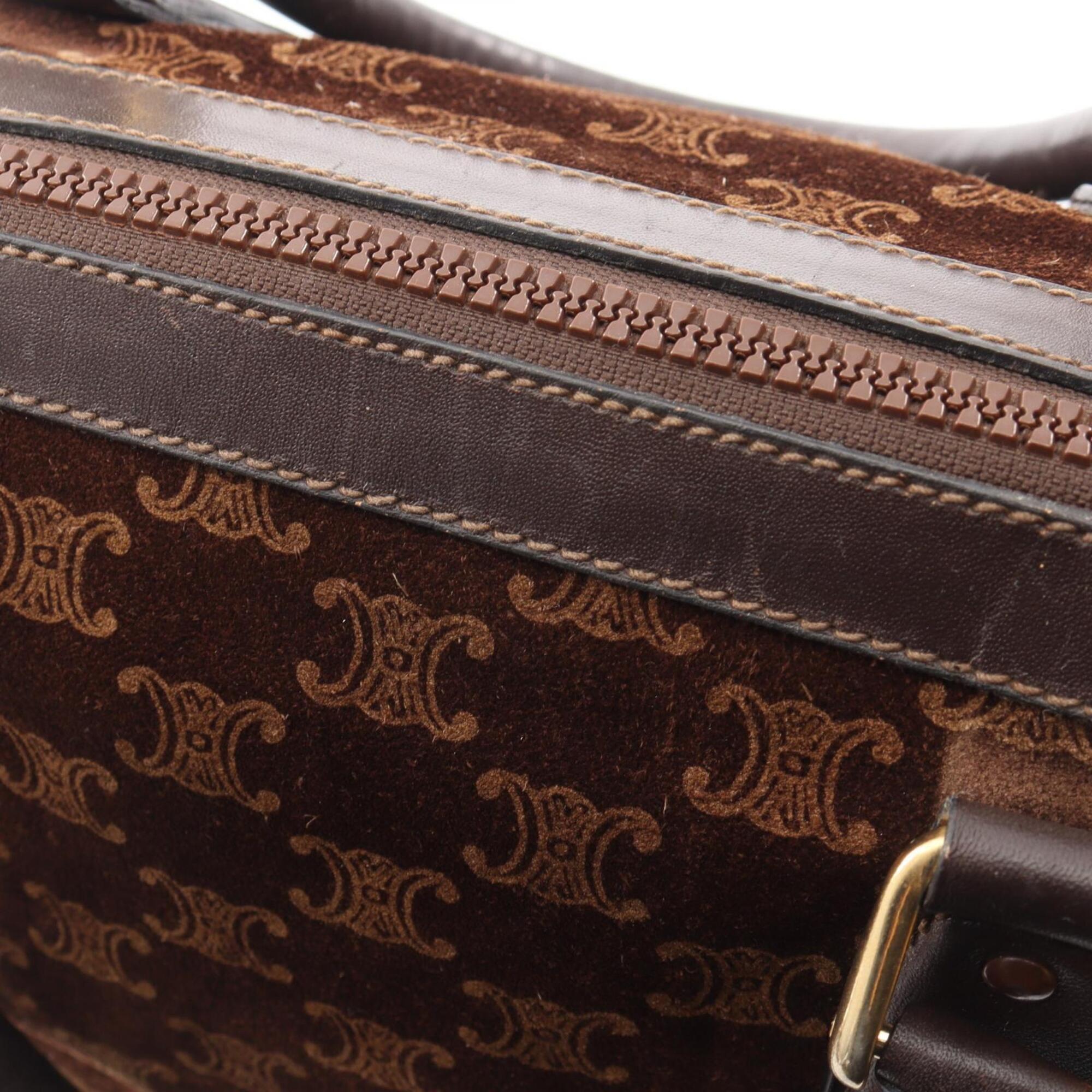 Celine Brown Suede Leather Handbag (Pre-Owned)