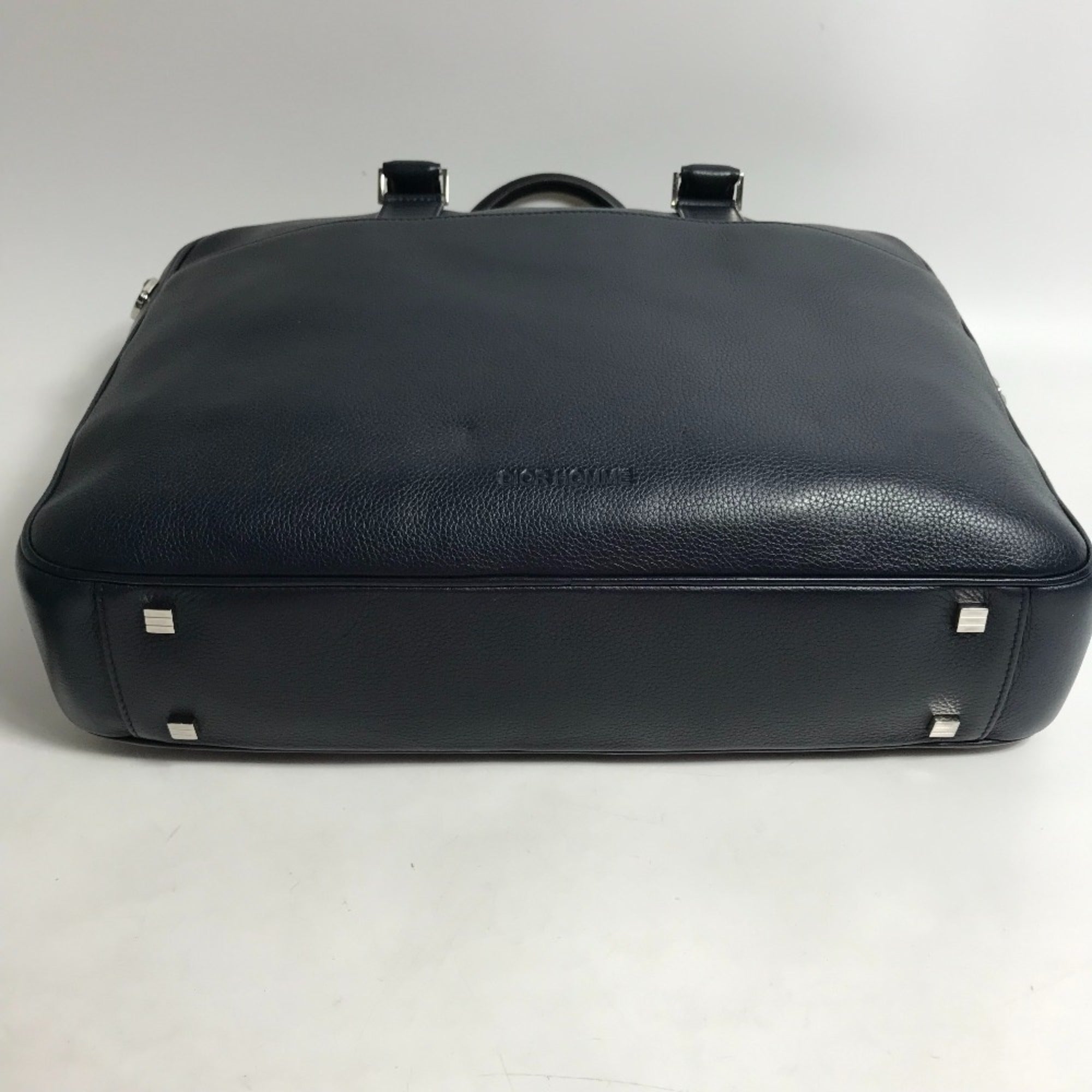 Dior Homme Navy Leather Briefcase (Pre-Owned)