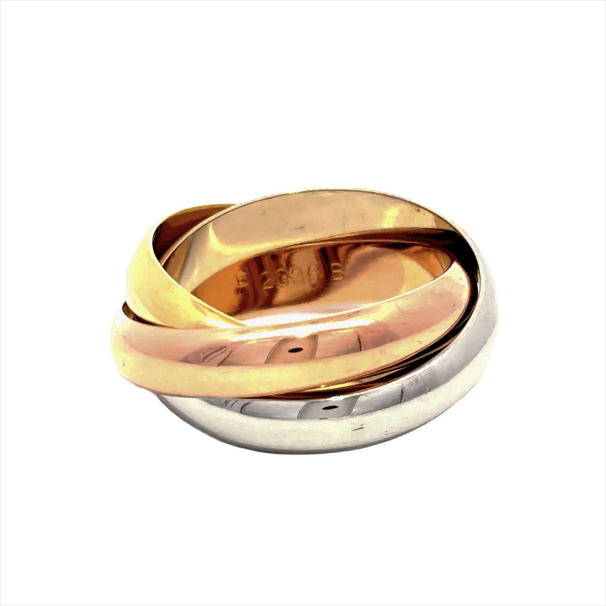 Cartier Trinity Pink Gold White Gold Yellow Gold Yellow Gold (18K) Pink Gold (18K) White Gold (18K) Band Ring (Pre-Owned)
