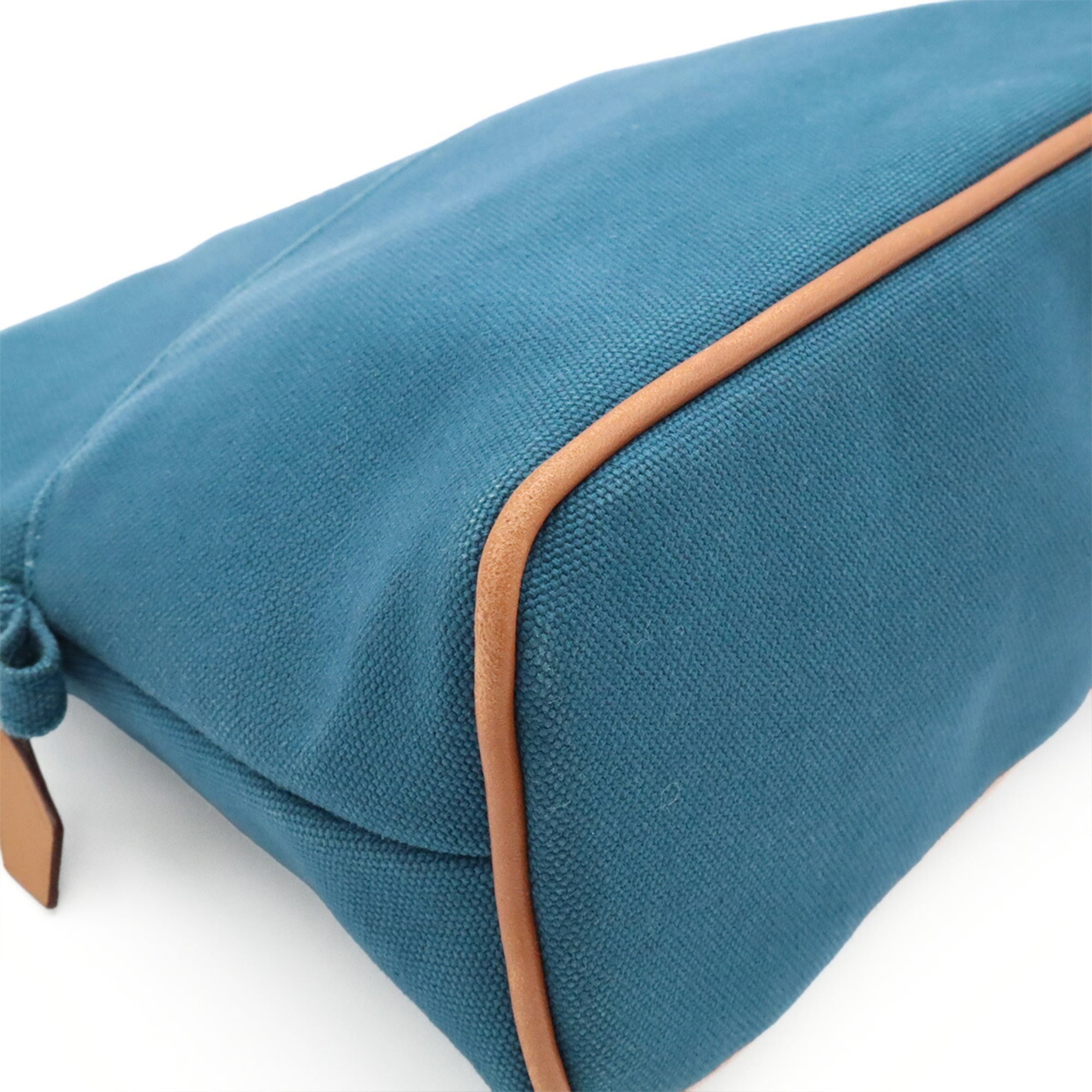 Hermes Marine Blue Canvas Pouch (Pre-Owned)