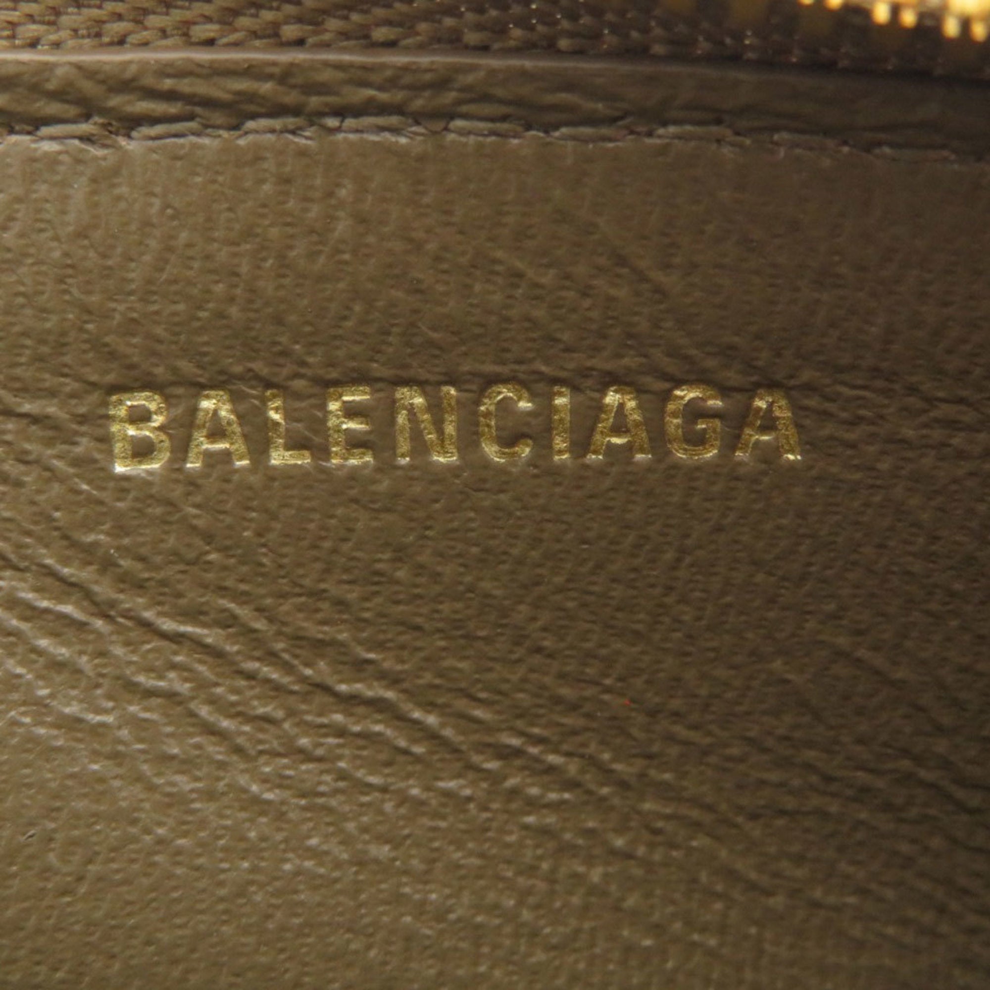 Balenciaga Brown Leather Coin Purse/Coin Case (Pre-Owned)