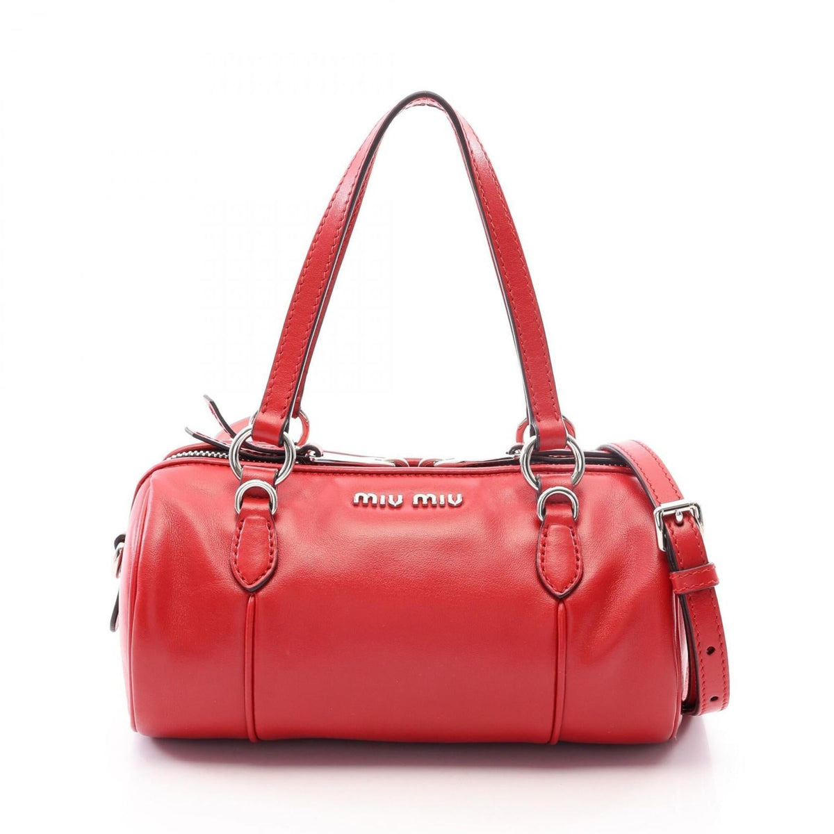 Miu Miu Red Color Leather Handbag (Pre-Owned)
