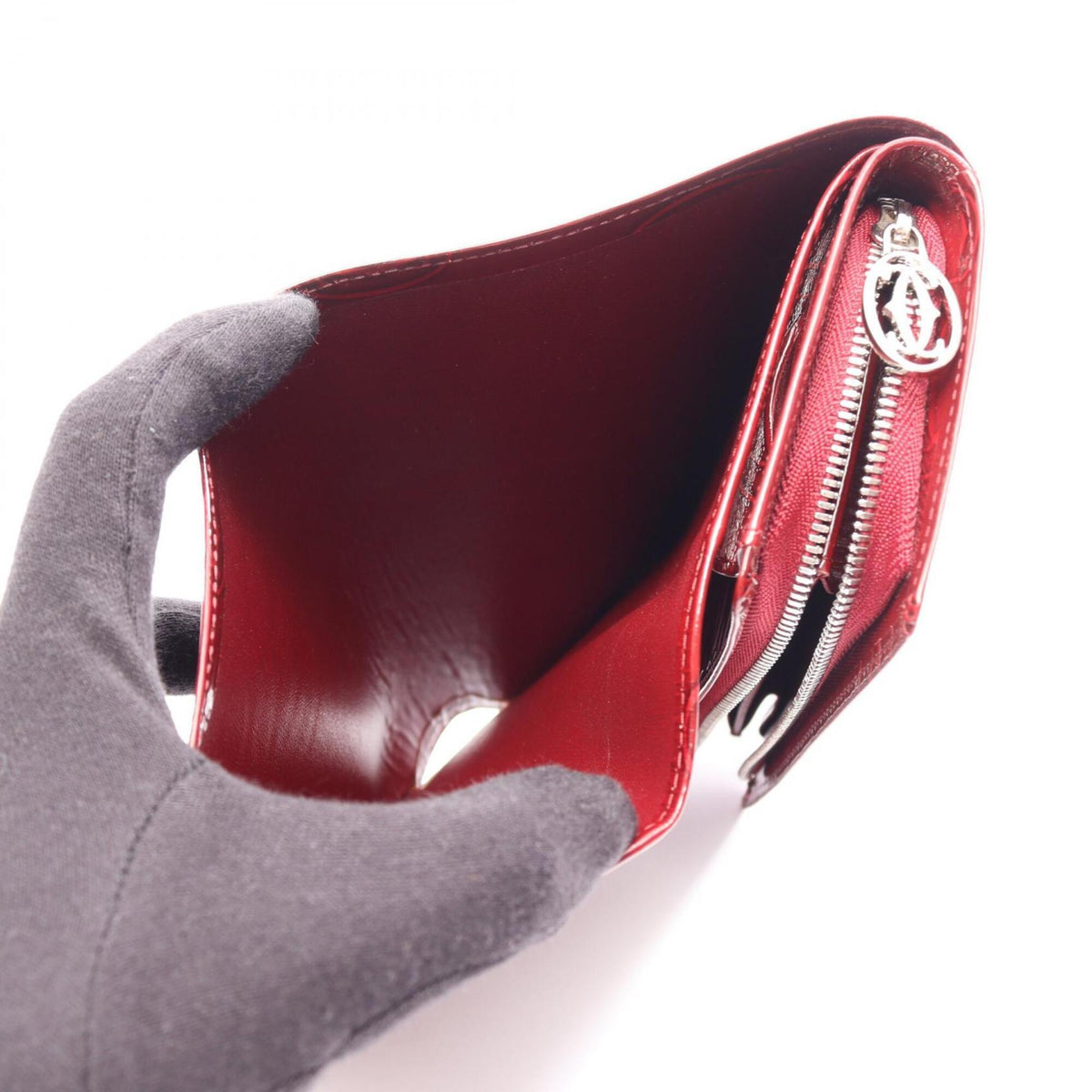 Cartier Bordeaux Patent Leather Wallet (Bi-Fold) (Pre-Owned)