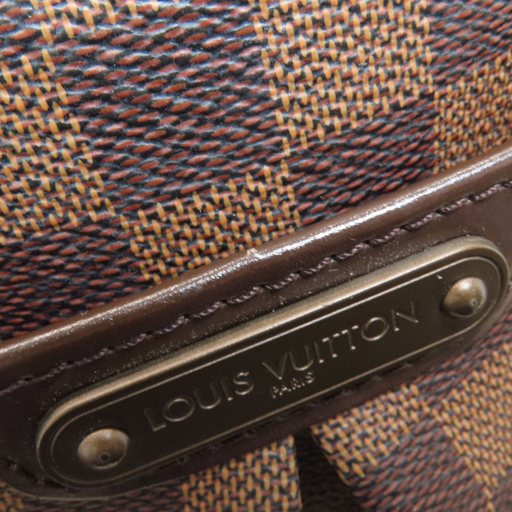 Louis Vuitton Damier Damier Canvas Ebene Damier Canvas Shoulder Bag (Pre-Owned)