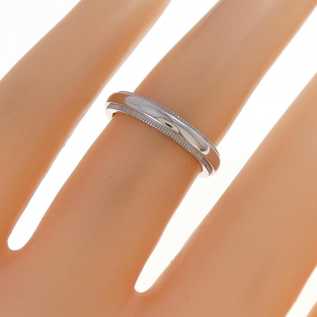 Tiffany Platinum Platinum 950 Band Ring (Pre-Owned)