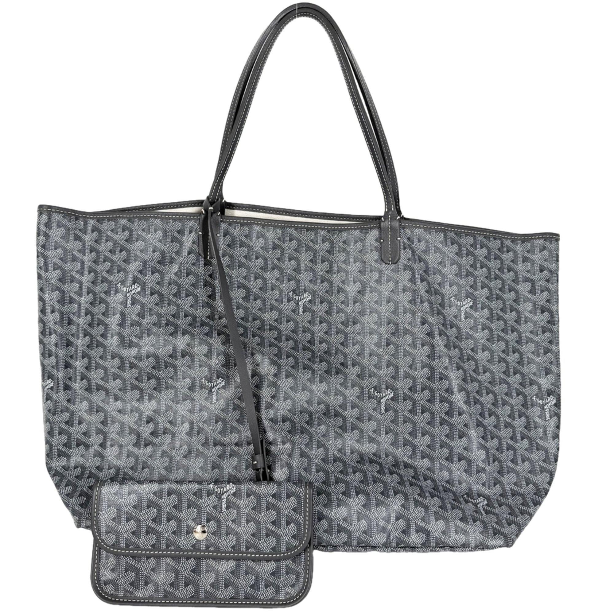 Goyard Gray White Coated Canvas Handbag Pouch Tote Bag (Pre-Owned)