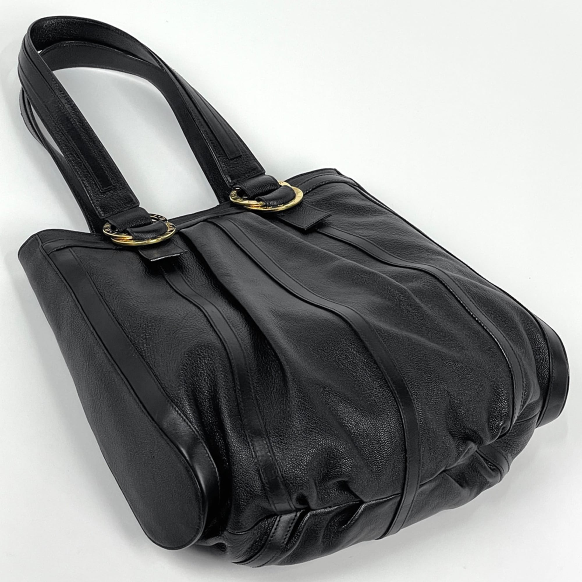 Bvlgari Black Leather Tote Bag (Pre-Owned)
