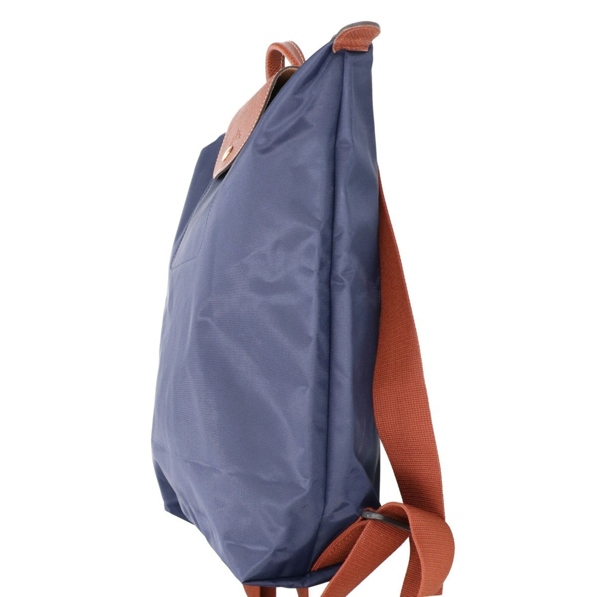 Longchamp Brown Navy Nylon Backpack (Pre-Owned)
