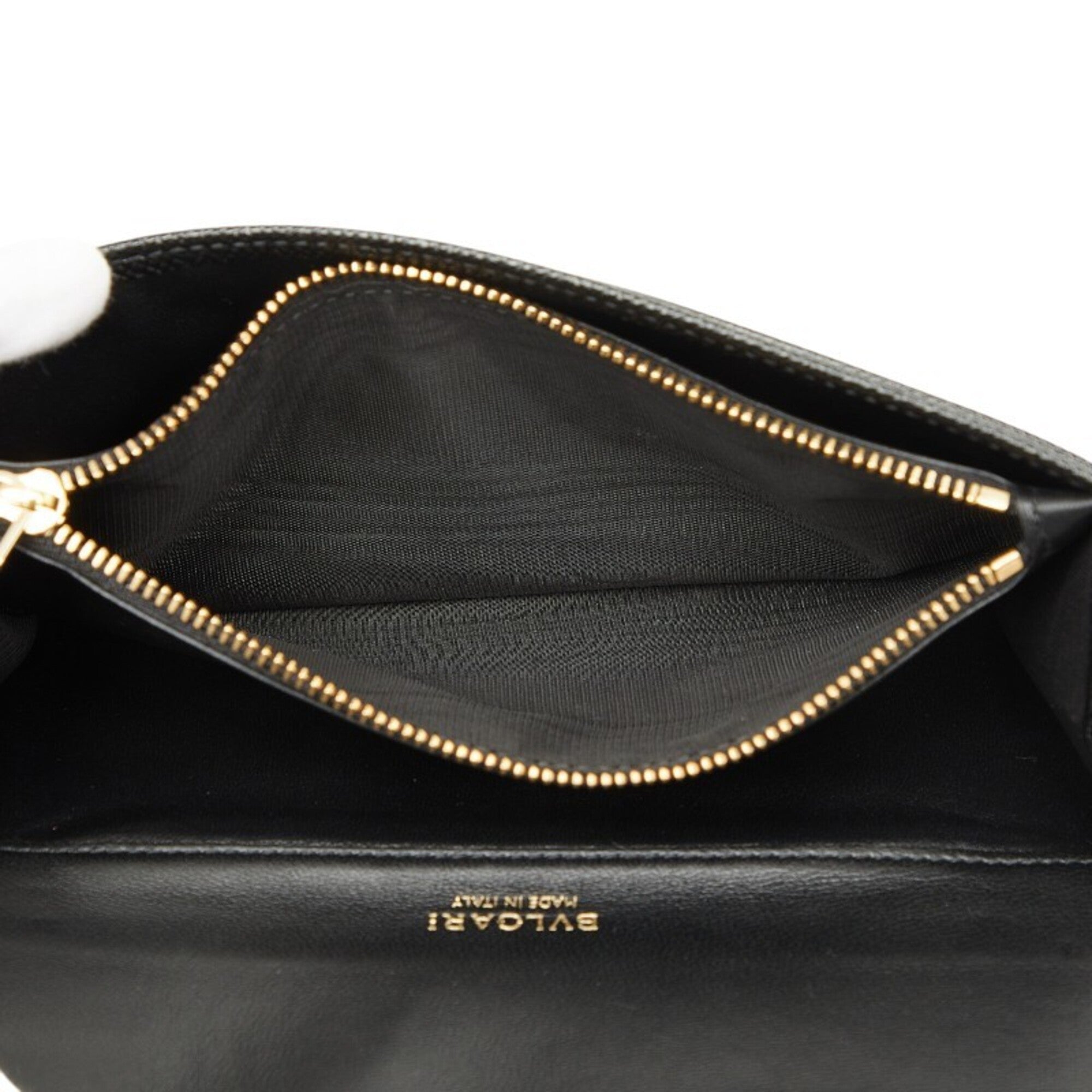 Bvlgari Black Leather Long Wallet (Bi-Fold) (Pre-Owned)