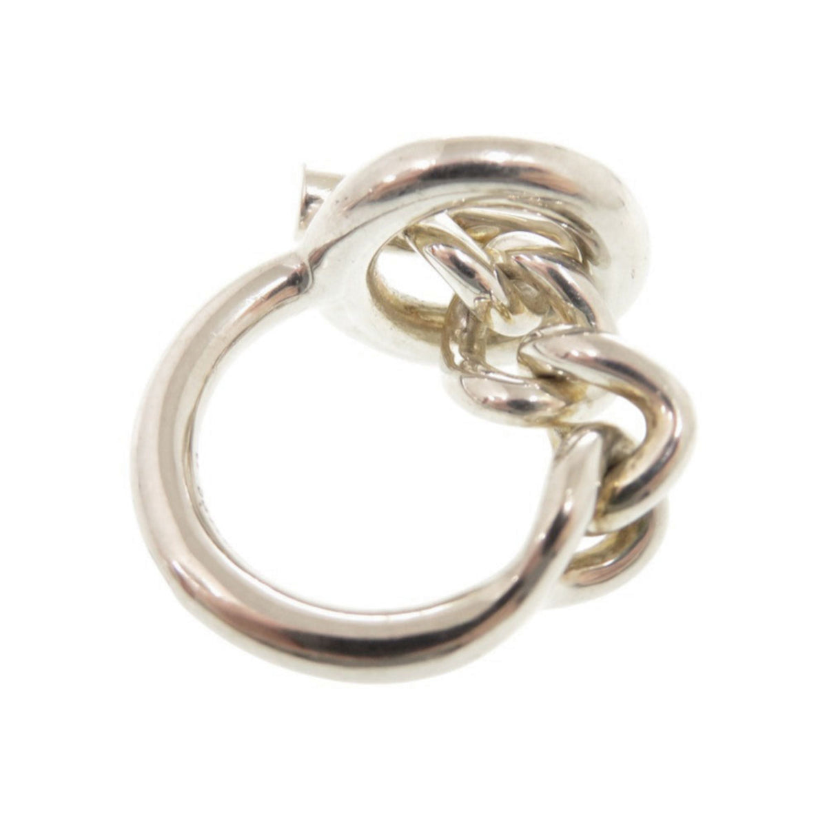 Hermes Silver Silver 925 Band Ring (Pre-Owned)