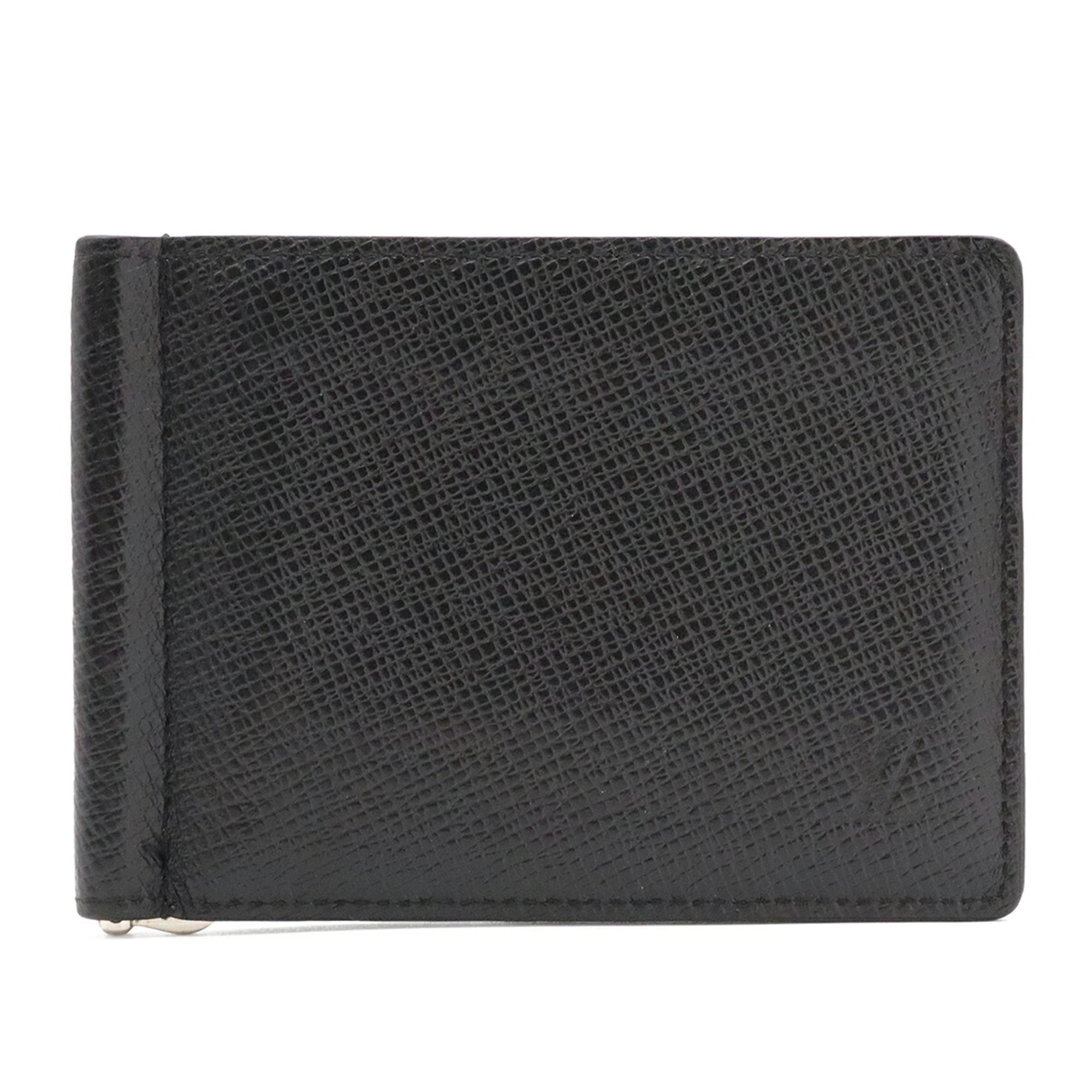 Louis Vuitton Noir Taiga Leather Leather Bill Wallet (Bi-Fold) (Pre-Owned)