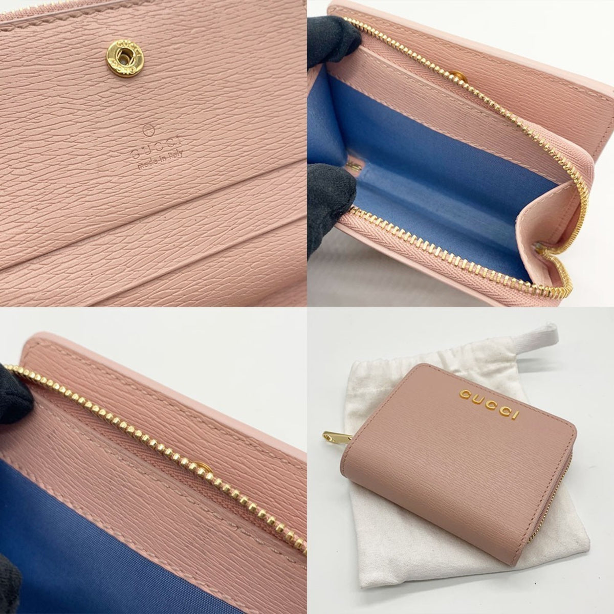 Gucci Light Pink Leather Coin Purse/Coin Case (Pre-Owned)