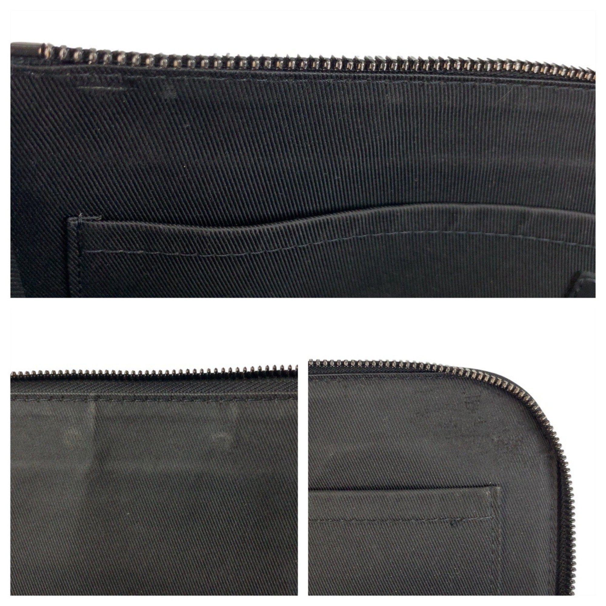 Louis Vuitton Black Gray Pvc Leather Clutch Bag Pochette (Pre-Owned)