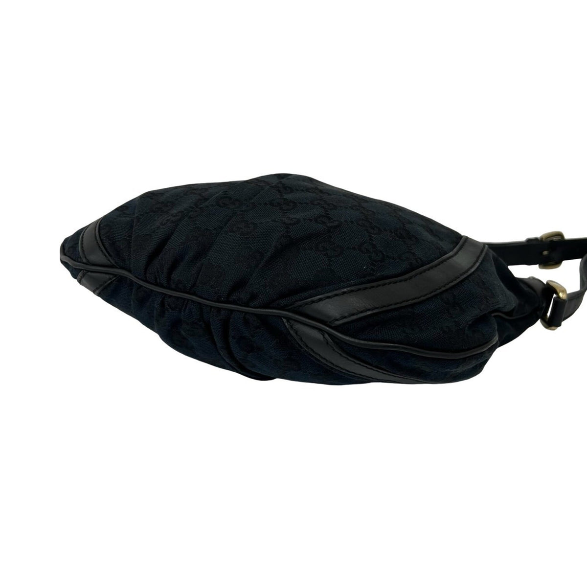 Gucci Black Canvas Leather Shoulder Bag (Pre-Owned)