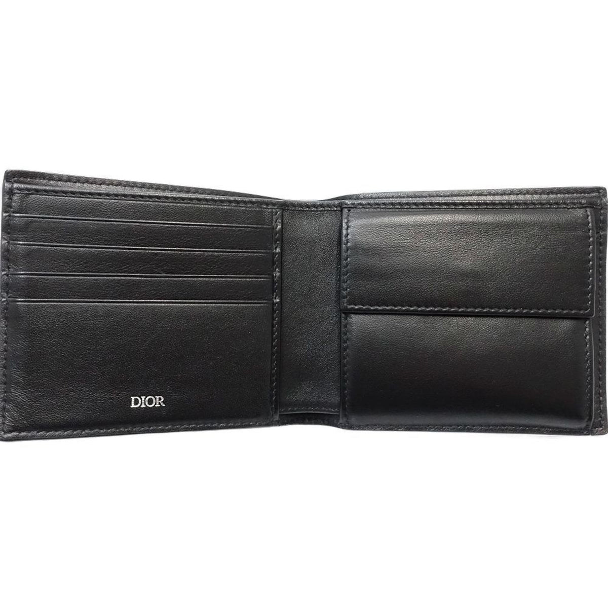 Christian Dior Black Leather Wallet (Bi-Fold) (Pre-Owned)