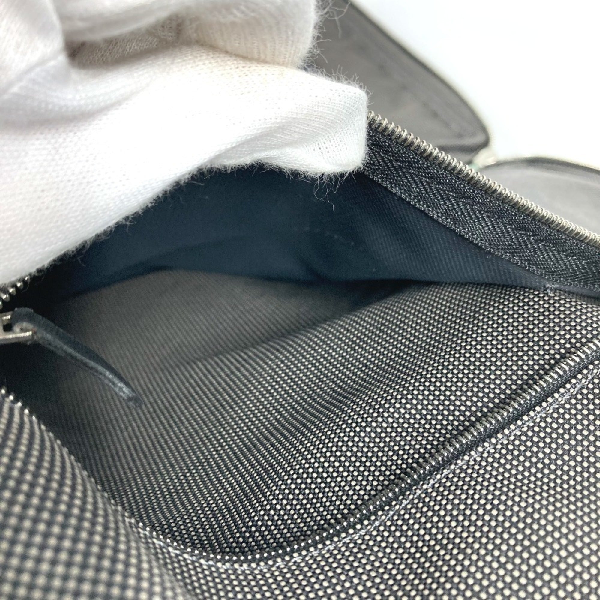 Hermes Gray Canvas Briefcase Handbag (Pre-Owned)