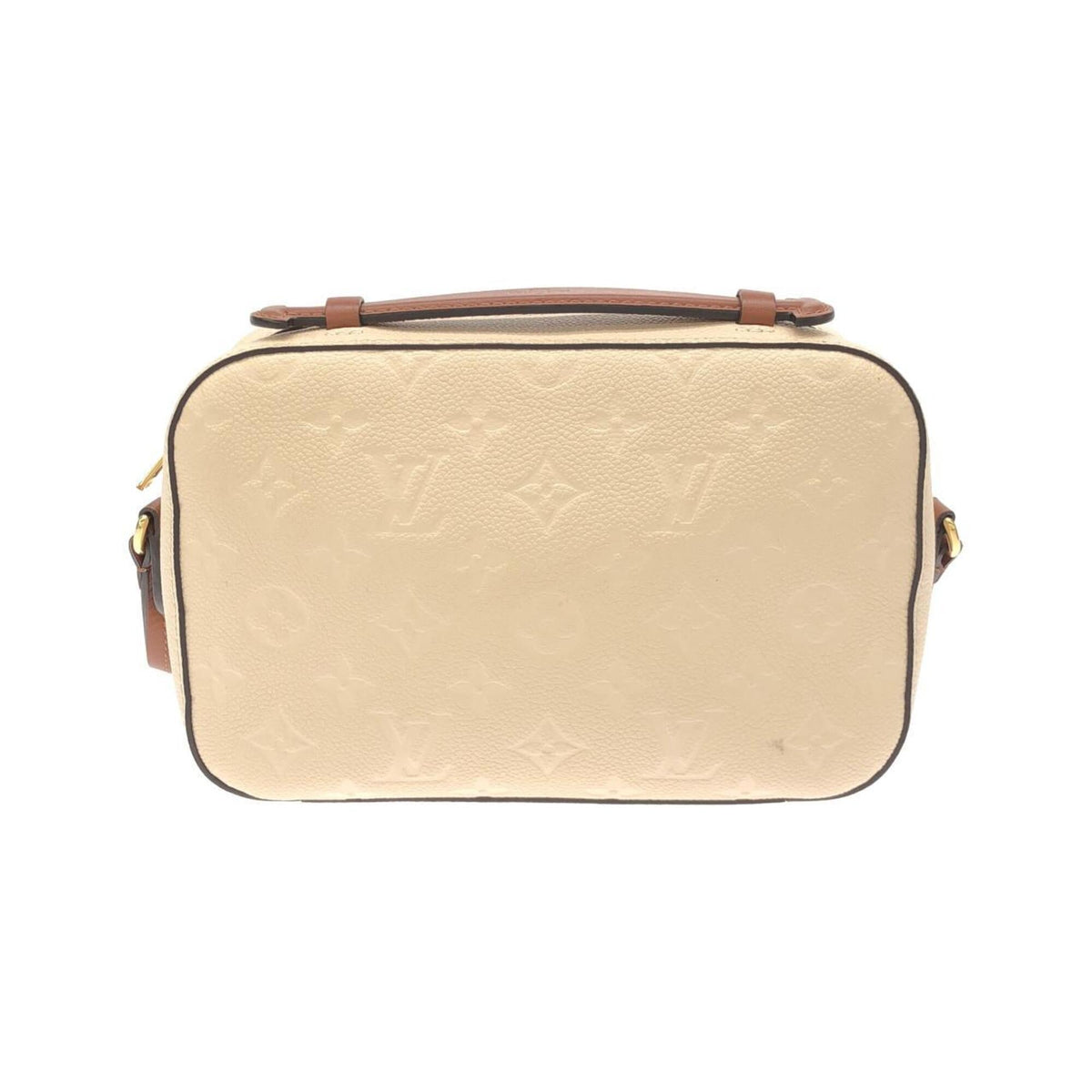 Louis Vuitton Brown Caramel Cream Leather Shoulder Bag (Pre-Owned)