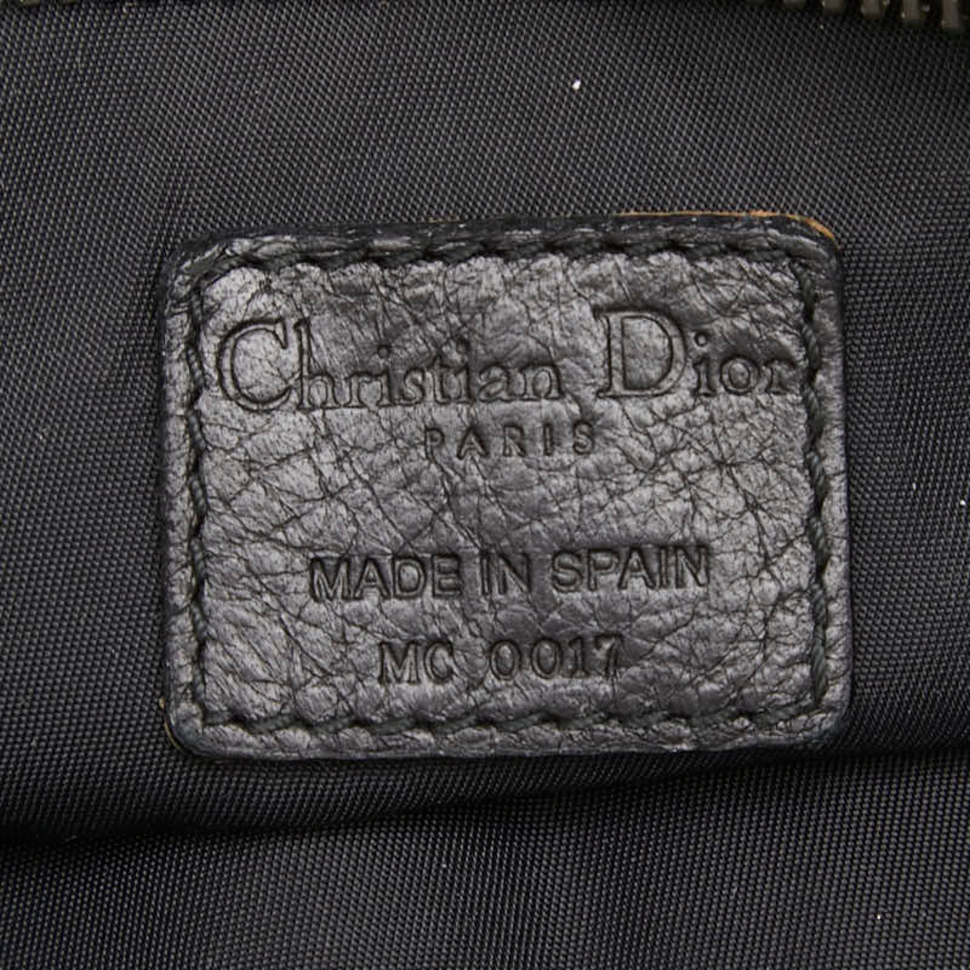 Christian Dior Black Canvas Leather Shoulder Bag (Pre-Owned)