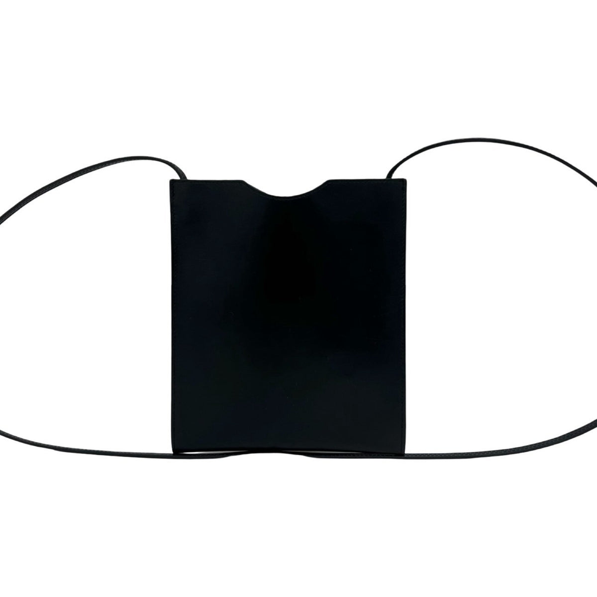 Hermes Black Leather Pochette Shoulder Bag (Pre-Owned)