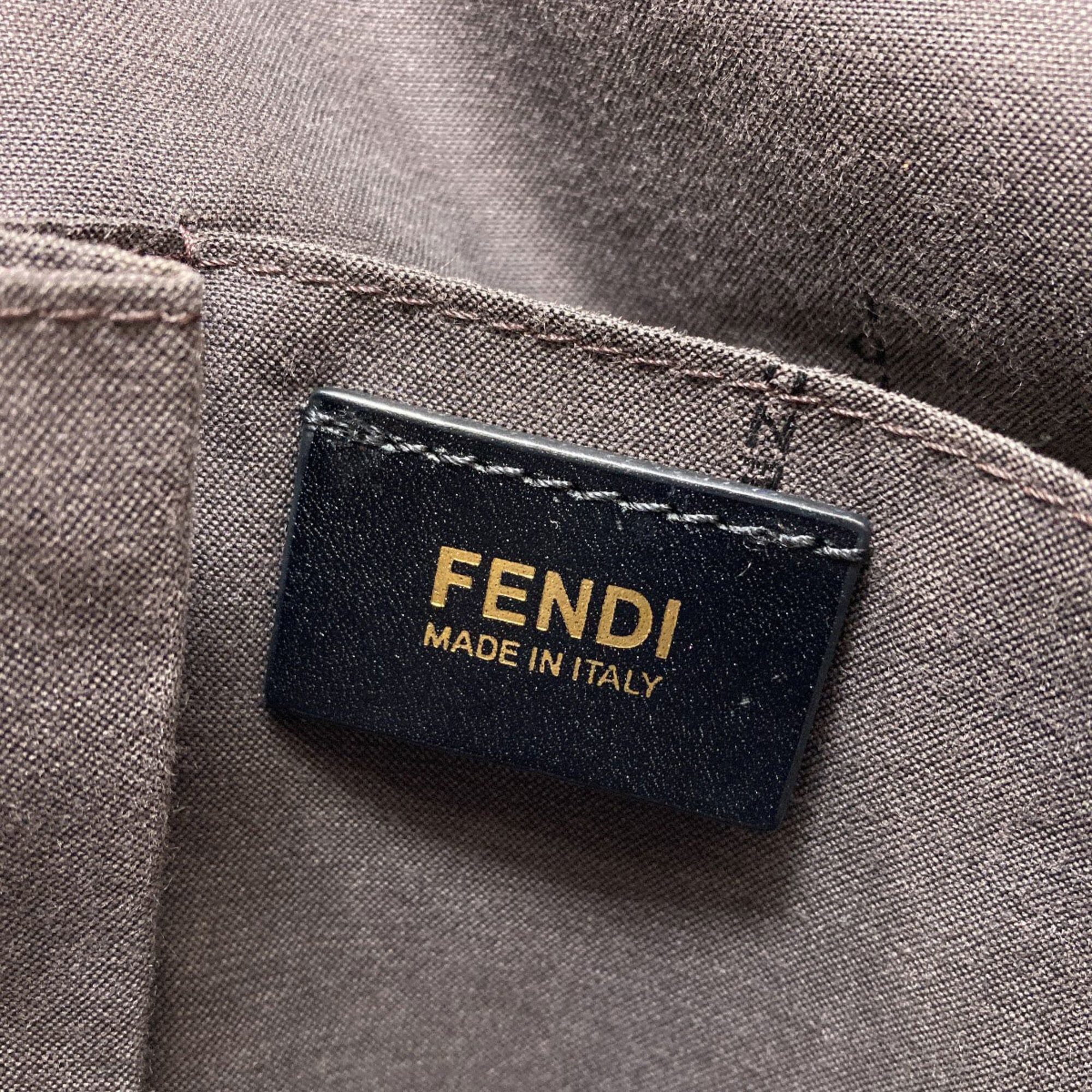 Fendi Chameleon Black Leather Tote Bag (Pre-Owned)