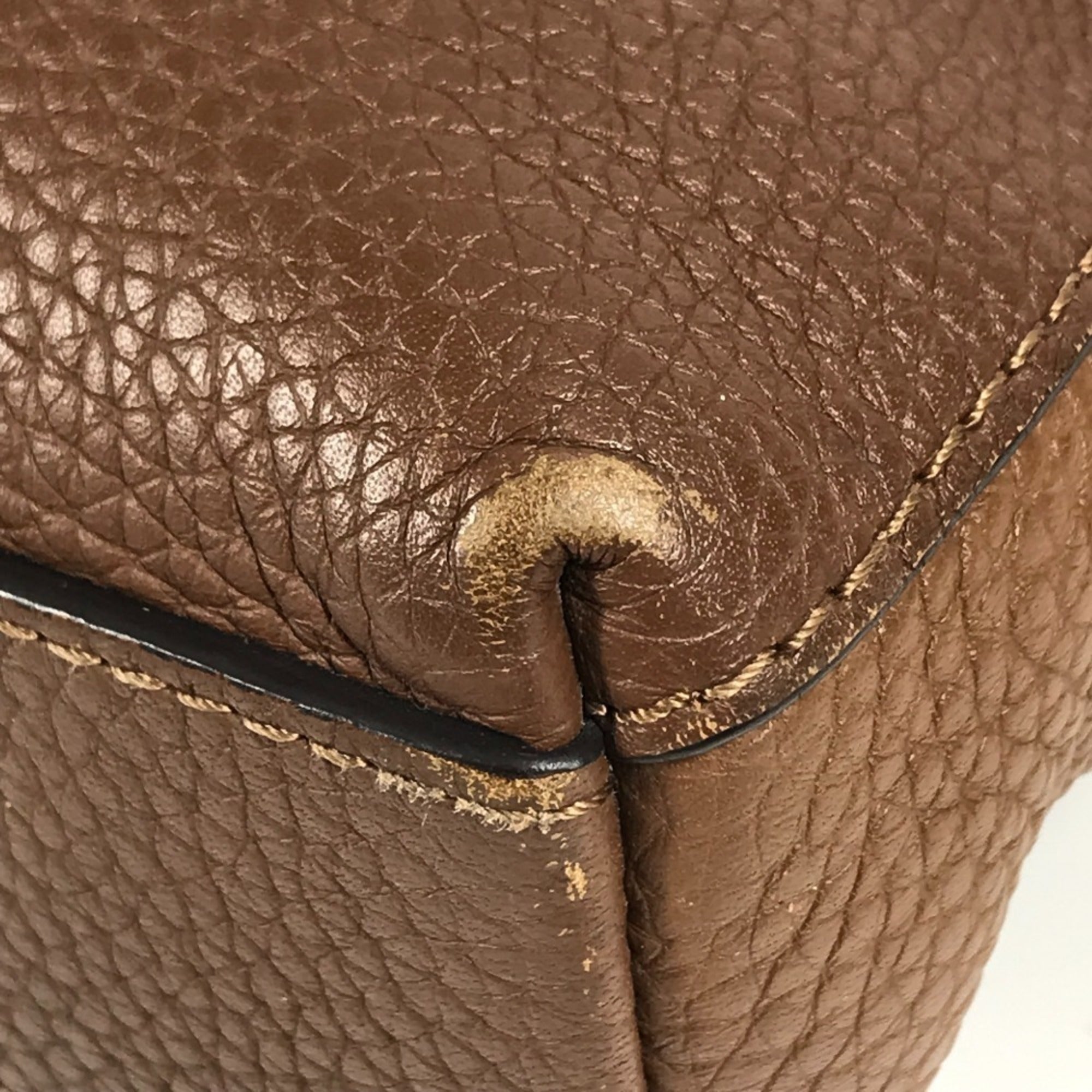 Louis Vuitton Brown Leather Briefcase Handbag Tote Bag (Pre-Owned)