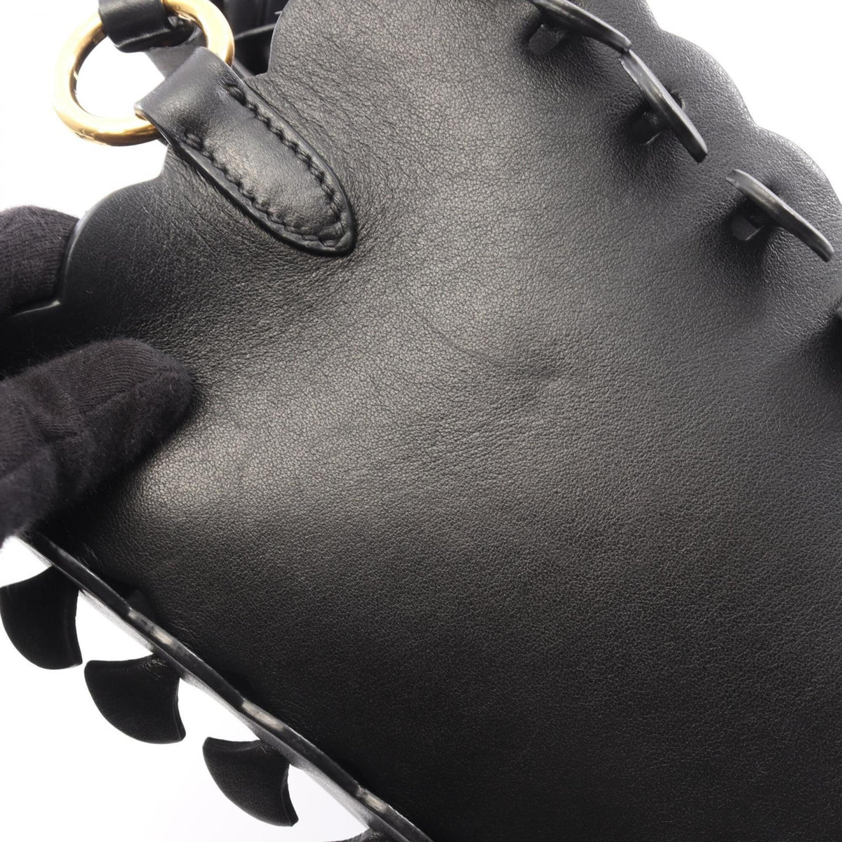 Miu Miu Black Leather Handbag Pouch (Pre-Owned)