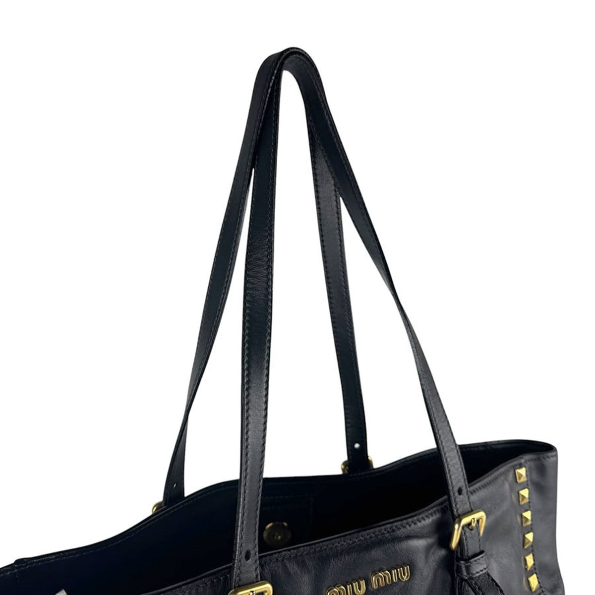 Miu Miu Black Leather Shoulder Bag (Pre-Owned)