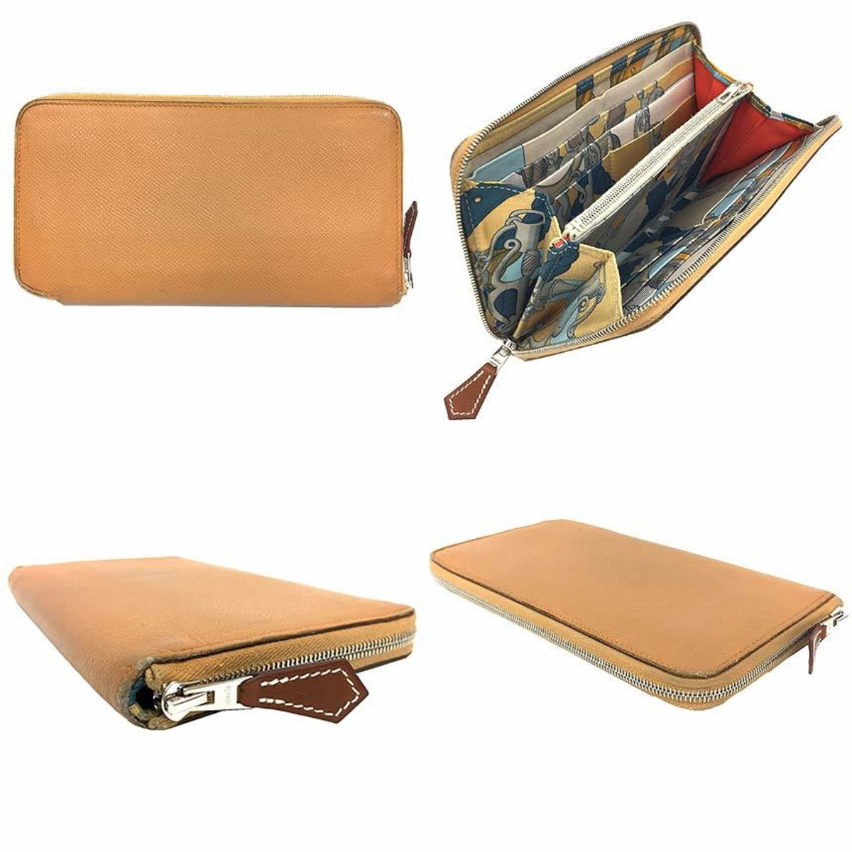 Hermes Brown Leather Long Wallet (Bi-Fold) (Pre-Owned)