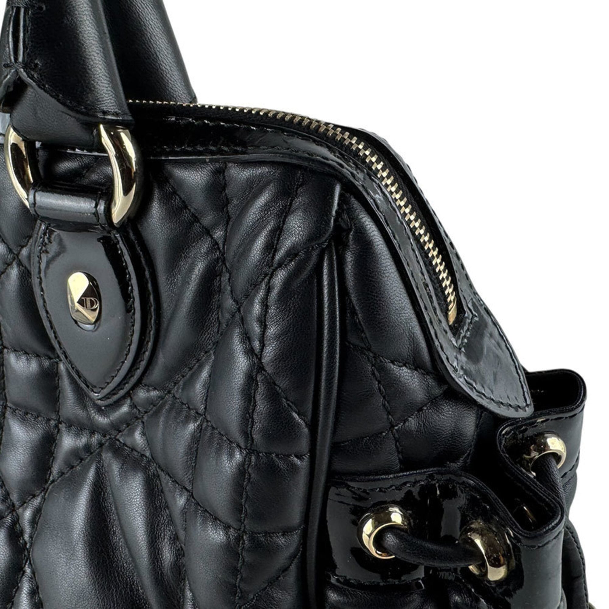 Christian Dior Black Patent Leather Leather Handbag (Pre-Owned)