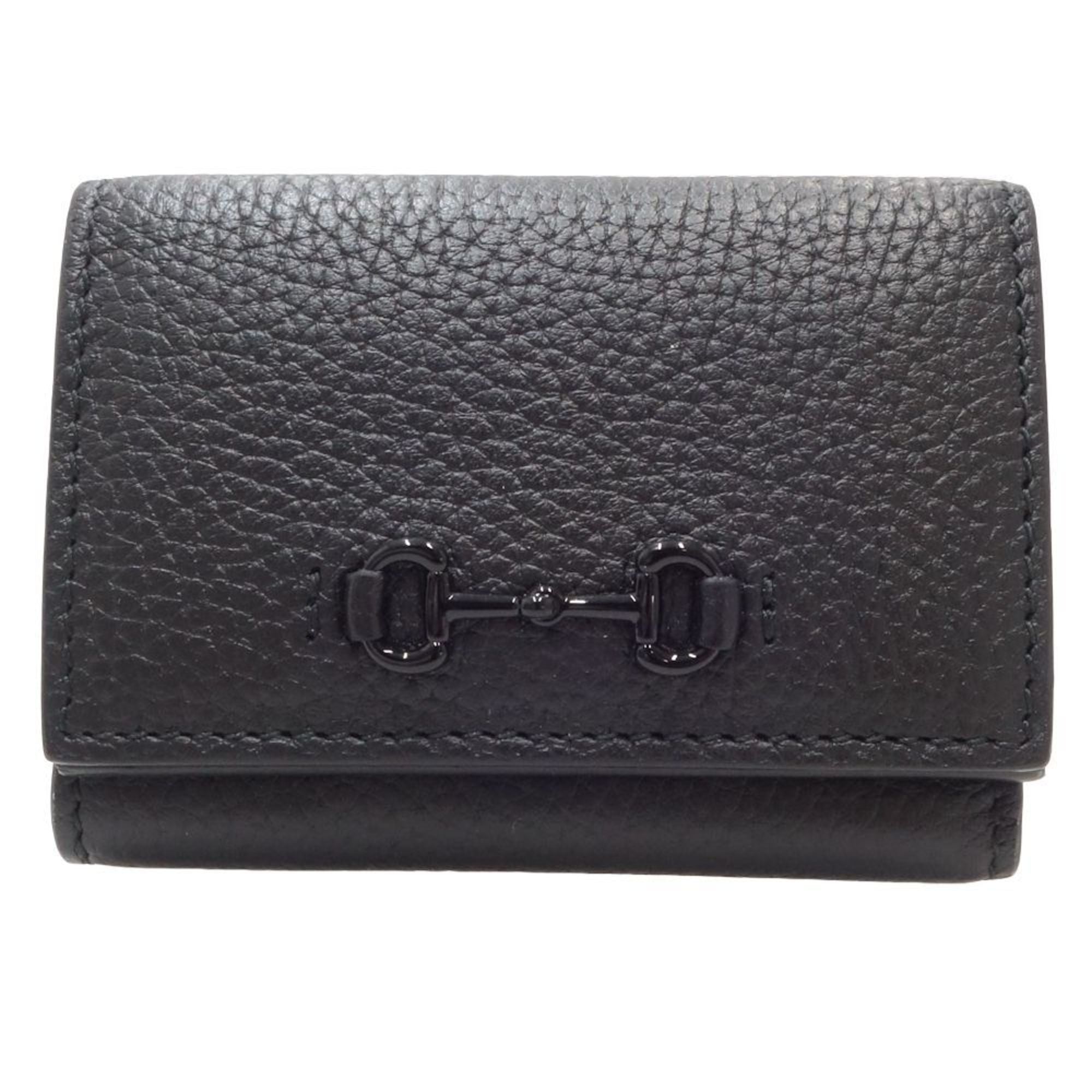 Gucci Black Leather Wallet (Tri-Fold) (Pre-Owned)