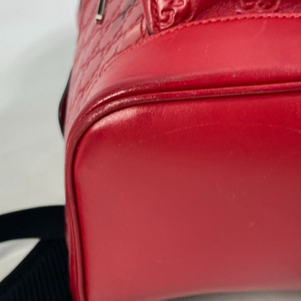 Gucci Red Leather Backpack (Pre-Owned)