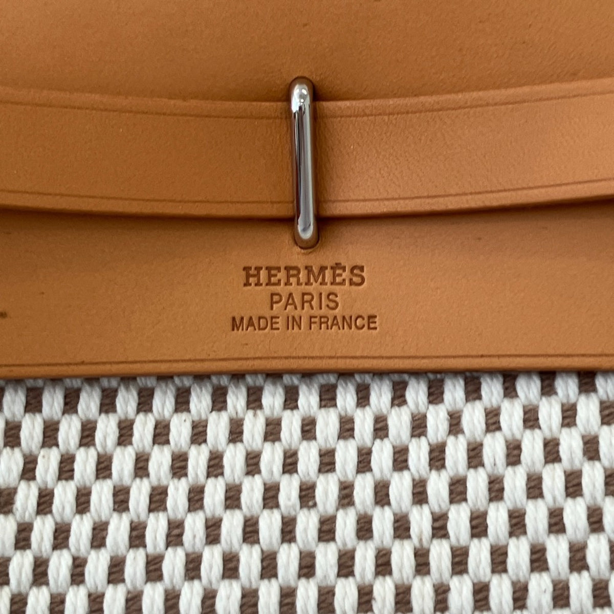 Hermes Beige Canvas Toile H Shoulder Bag (Pre-Owned)