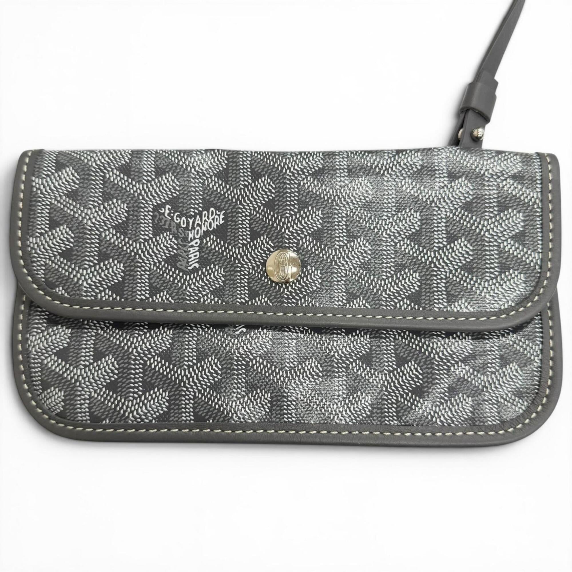 Goyard Gray Leather Canvas Pouch Tote Bag (Pre-Owned)