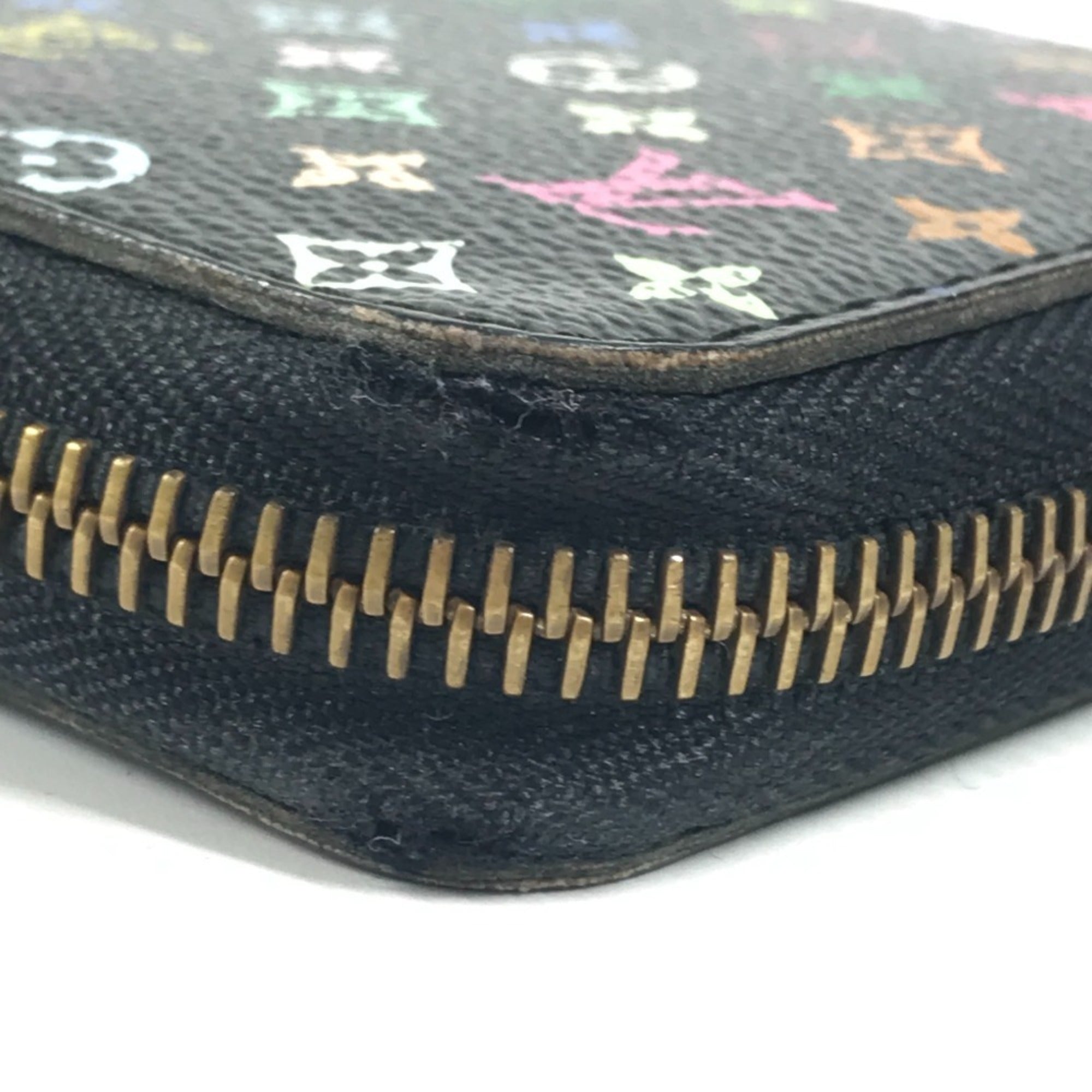 Louis Vuitton Black Multi-Color Noir Monogram Multicolore Canvas Long Wallet (Bi-Fold) (Pre-Owned)
