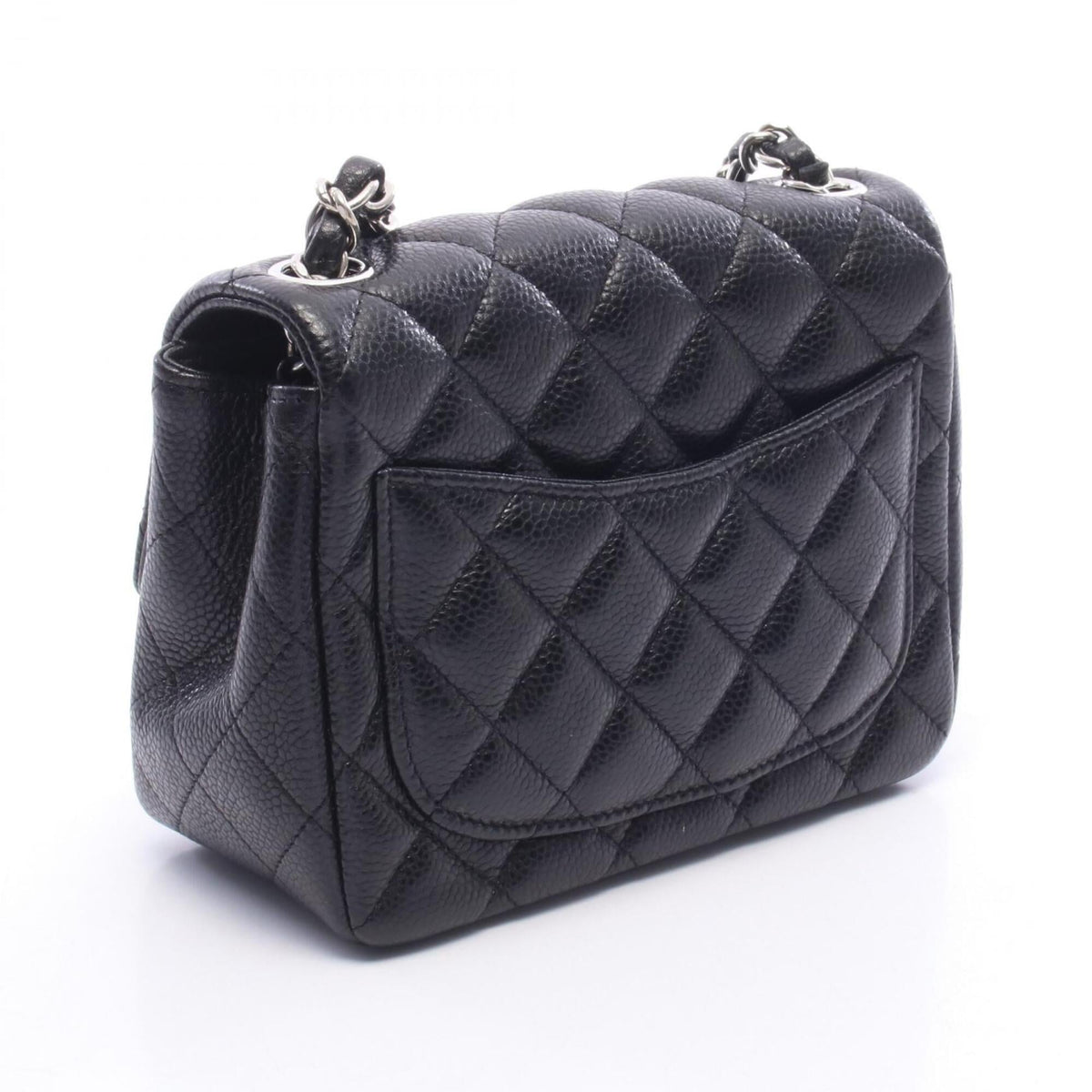 Chanel Black Grained Calfskin Handbag Shoulder Bag (Pre-Owned)