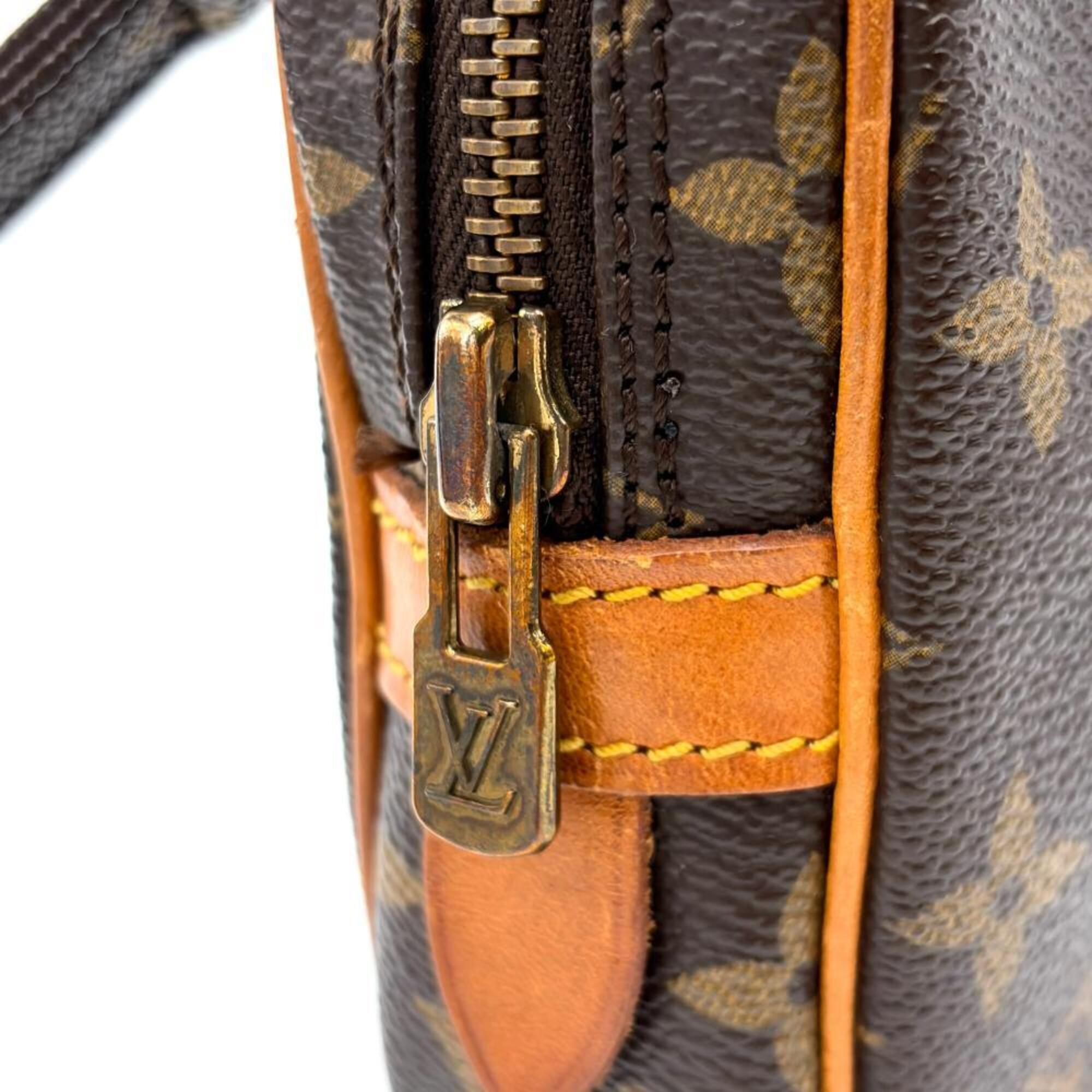 Louis Vuitton Black Brown Galle Monogram Monogram Pochette Shoulder Bag (Pre-Owned)